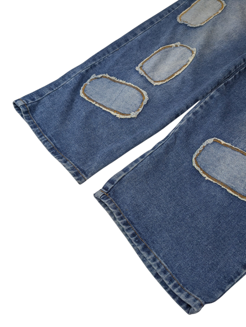 Akademiks y2k vintage baggy skater spodnie jeansy jeansowe patchwork
