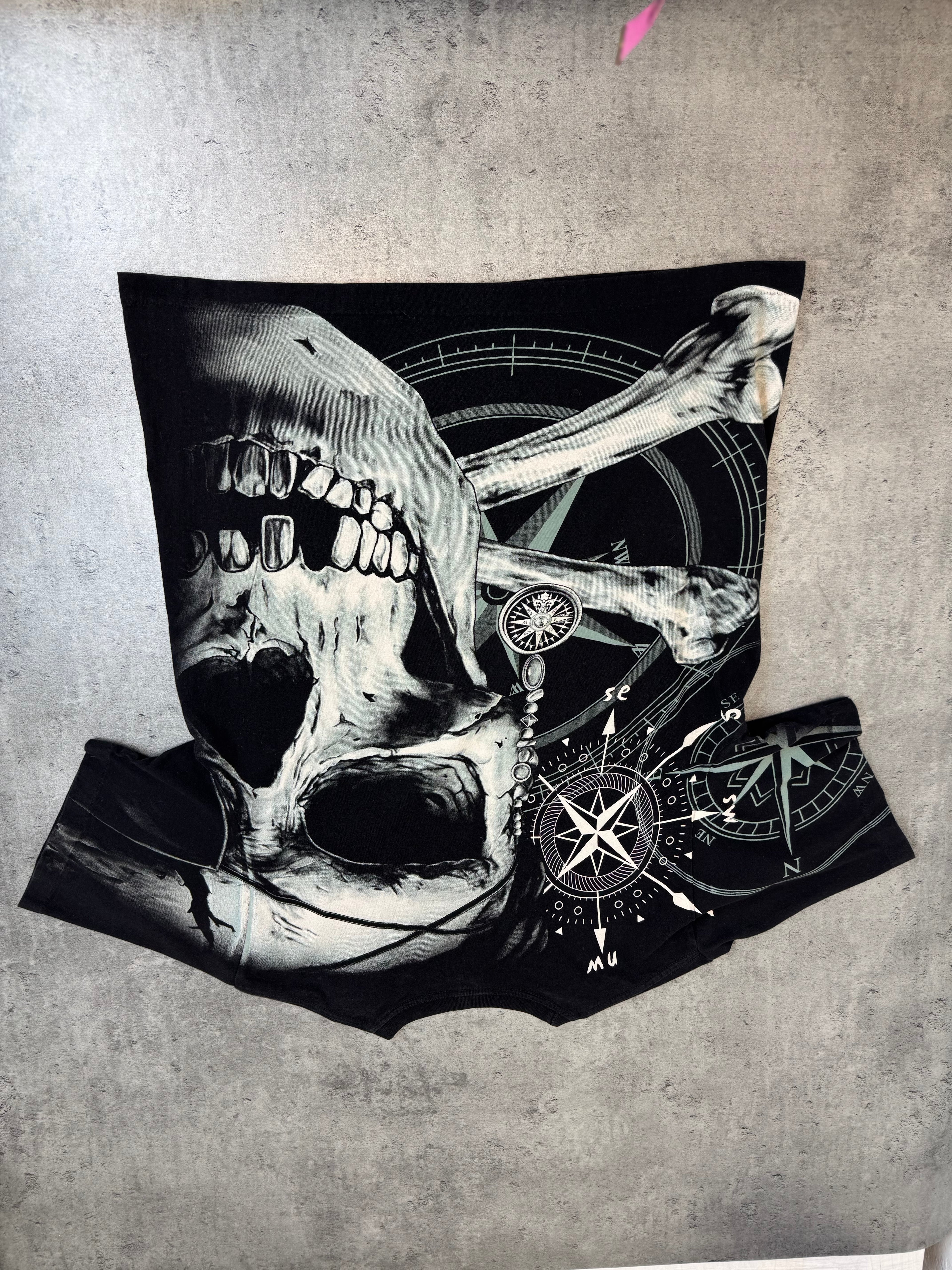 Single stiched vintage AOP koszulka skull grunge southpole czacha