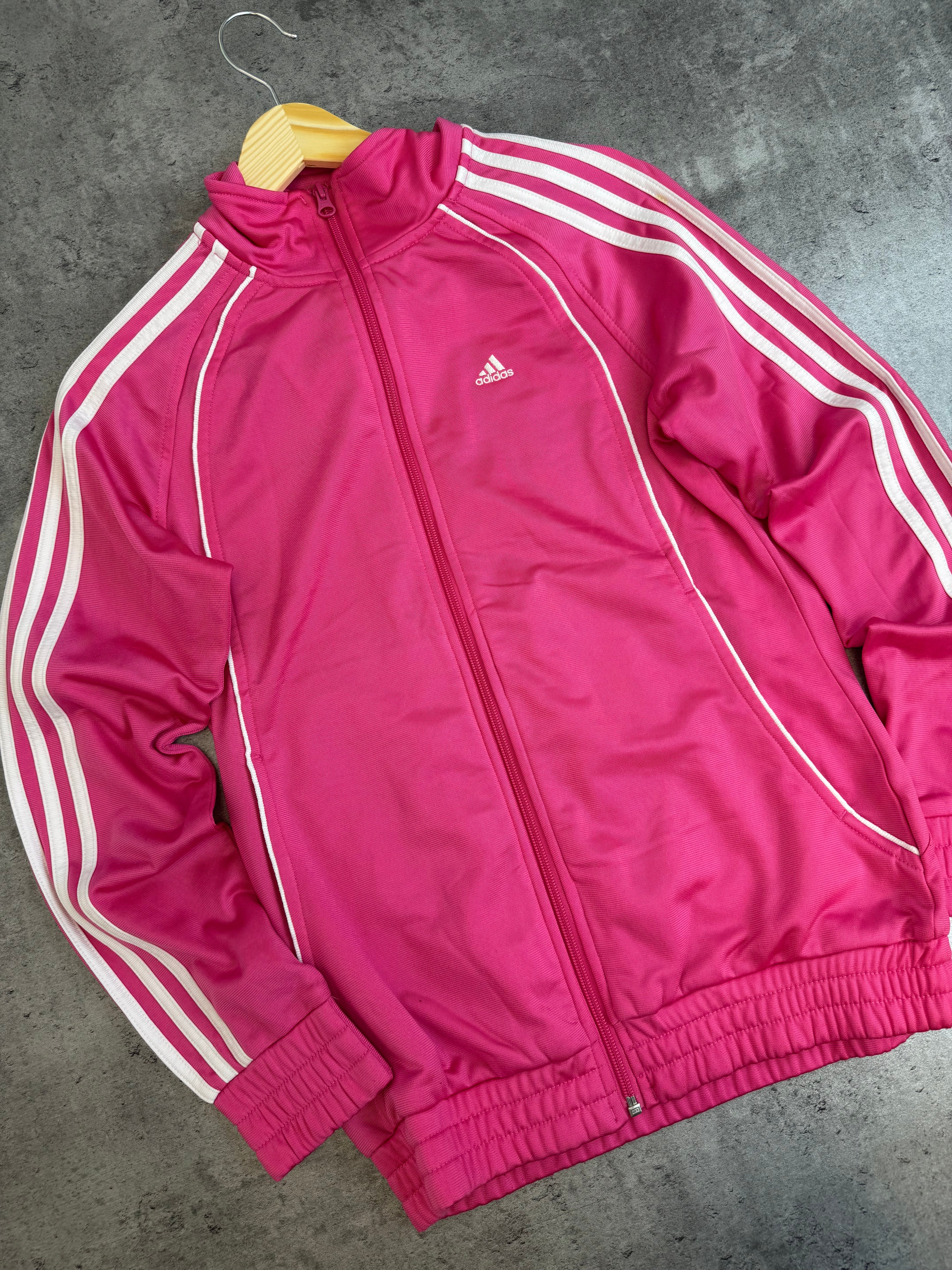 Adidas sexy Pink Tracksuit Jacket y2k bluza dresowa rozpinaną