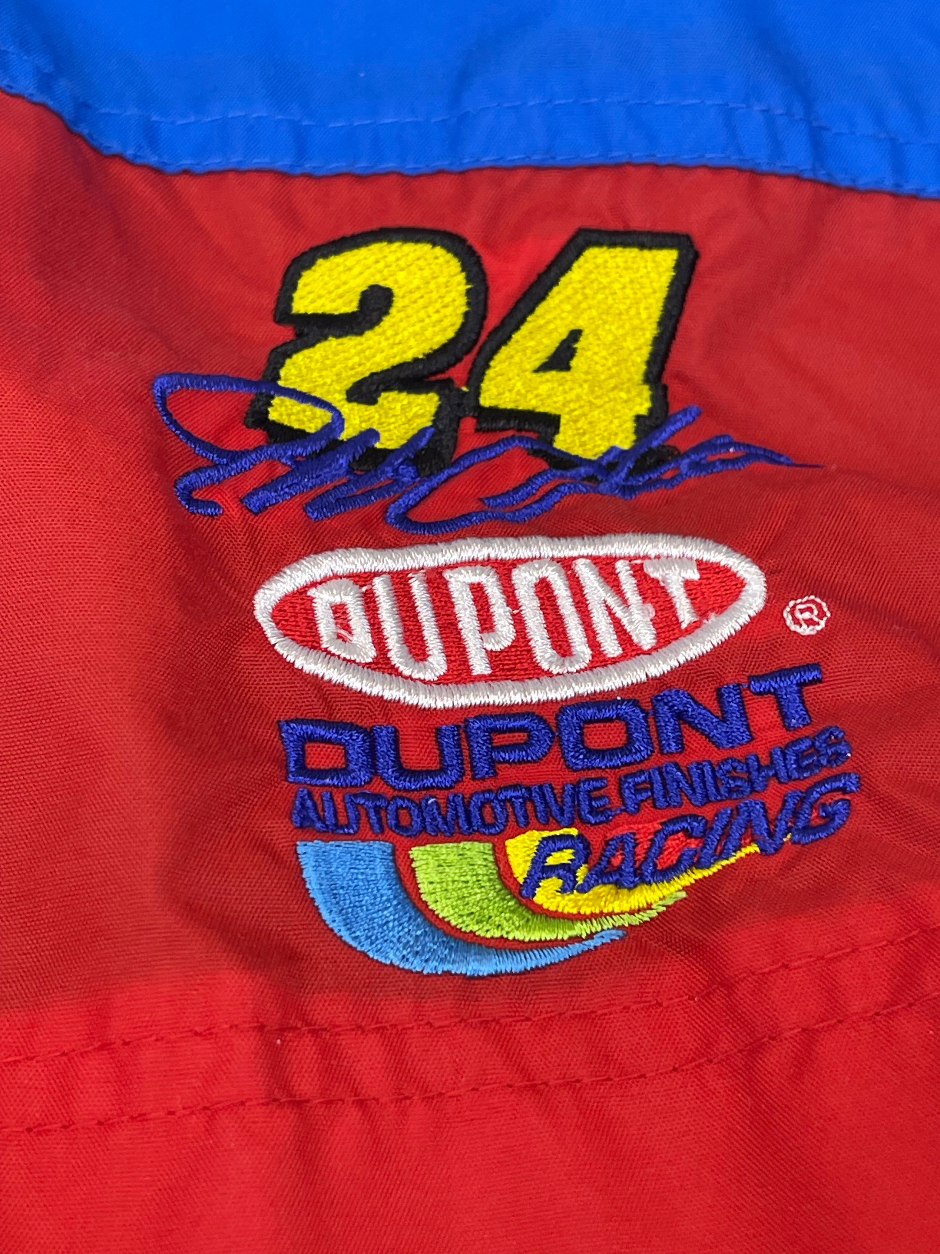 Jeff Gordon NASCAR kurtka wyścigowa amerykańska z kapturem wiatrówka polar vintage 90s