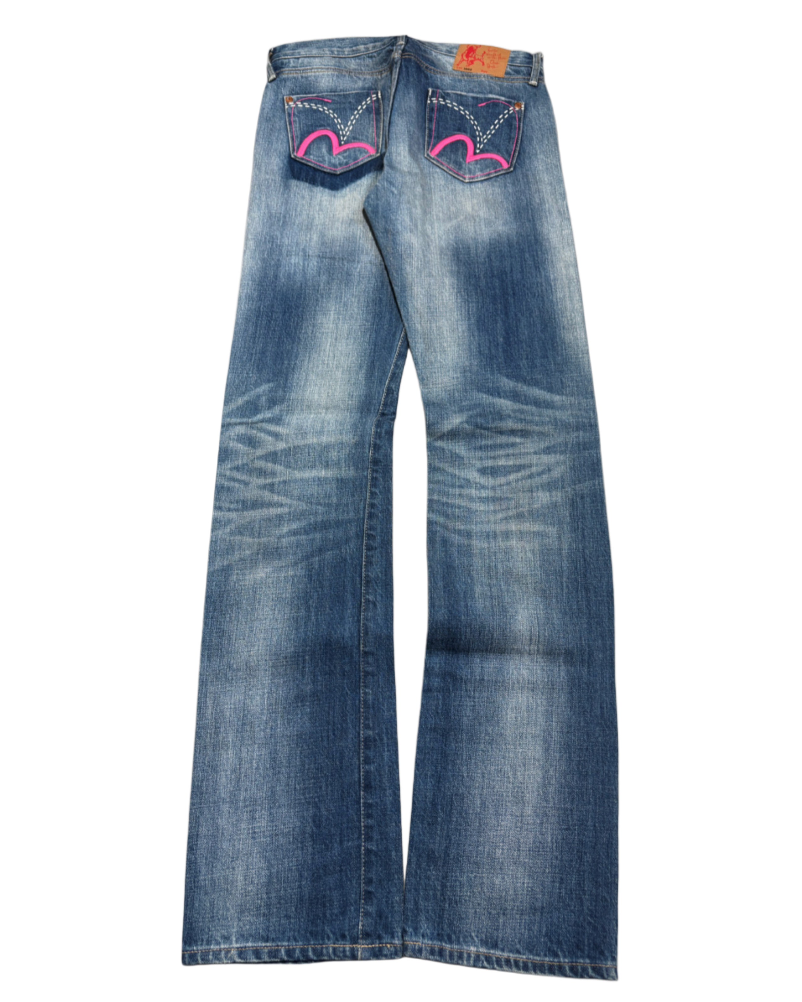 2000s Evisu flare flared jeans washed japan swag rare