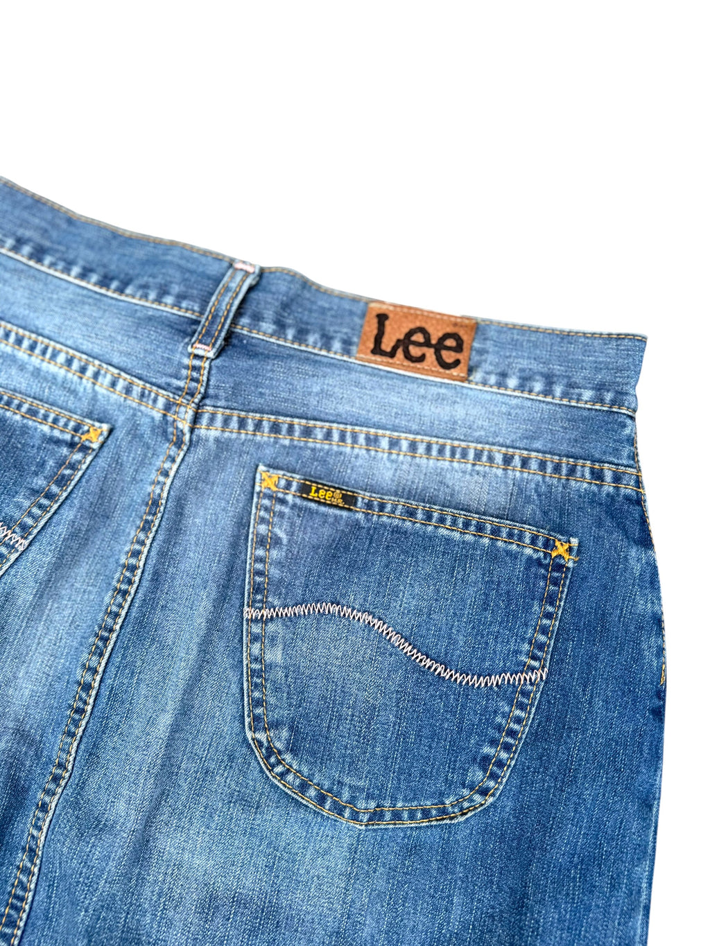 Lee Vintage 90s rozpinana spódnica jeansowa dżinsowa Mini Sexy