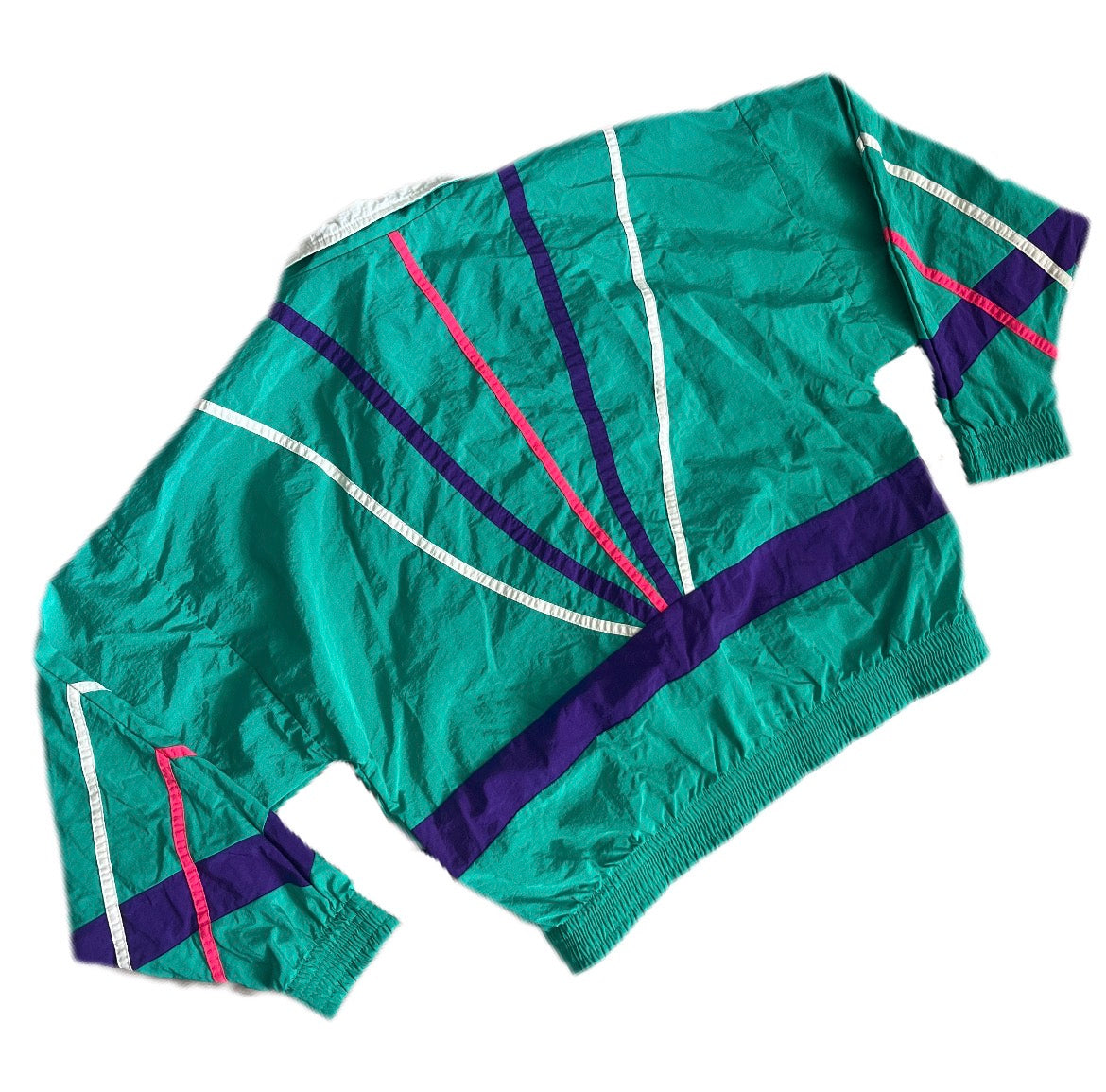 Vintage Tracksuit 1990s Windbreaker kurtka ortalionowa retro szelest PRL Pewex rave wear