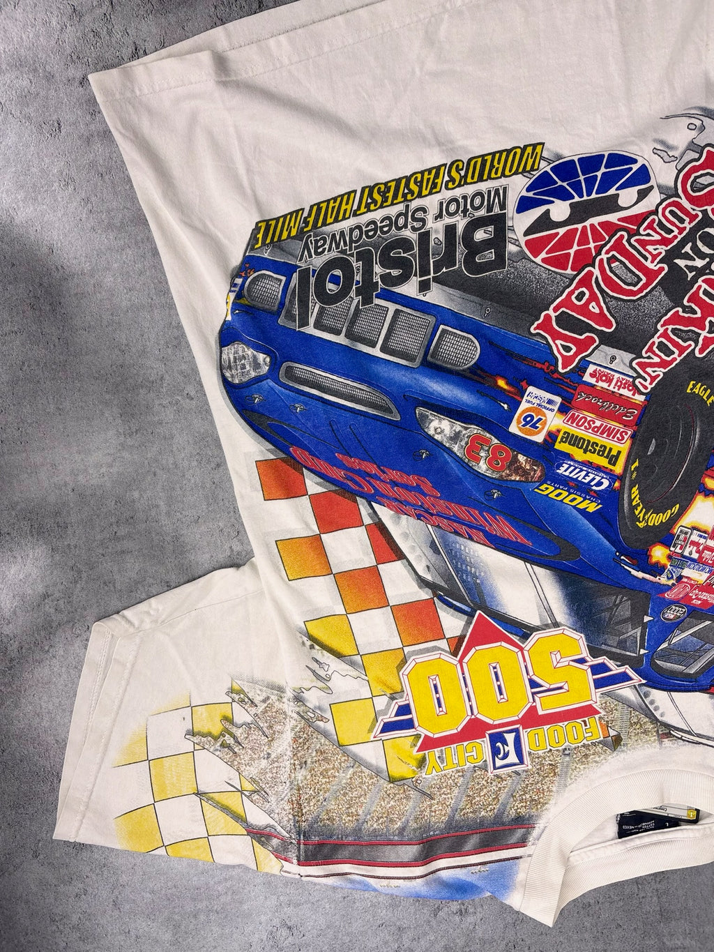 2000 Bristol Motor Speedway Chase Authentics AOP Vintage Tee Shirt Nascar Cup Series Racing