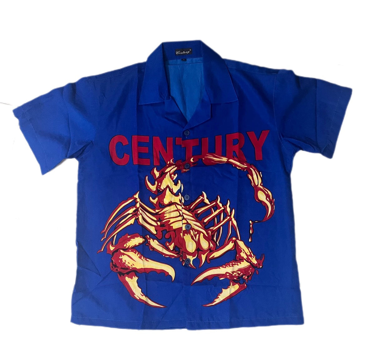 Y2K 2000s Scorpio Century Fullprint Button Up Shirt koszula wakacyjna ze skorpionem Trailer Park Boys Ricky oldschool style