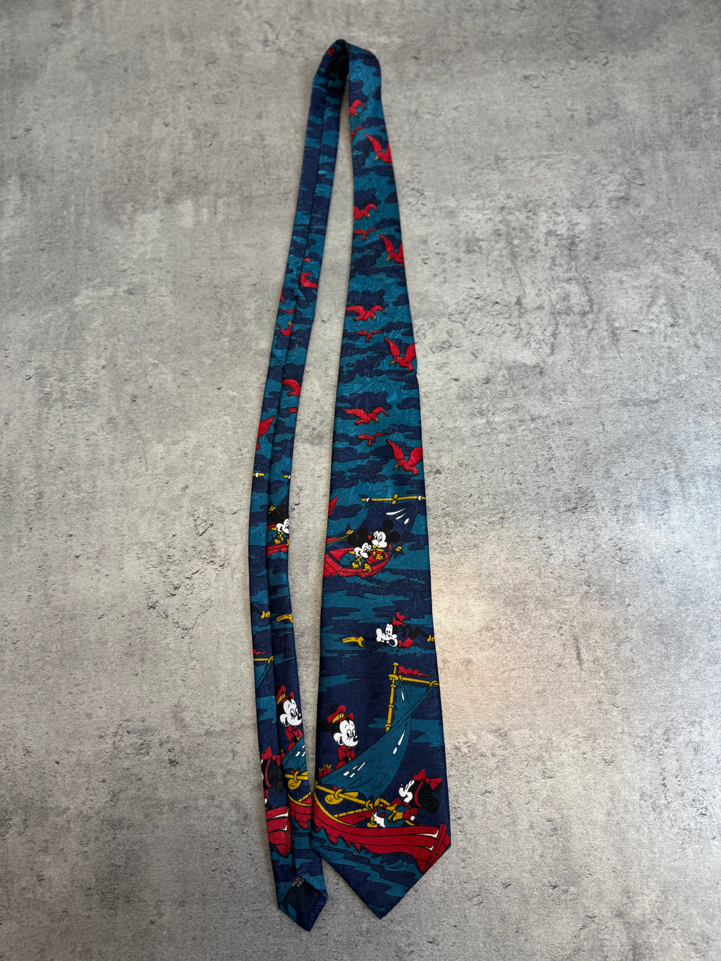 Vintage 90s Myszka Miki Mickey Mouse Krawat Tie Elegant Cartoon Fairy true vintage