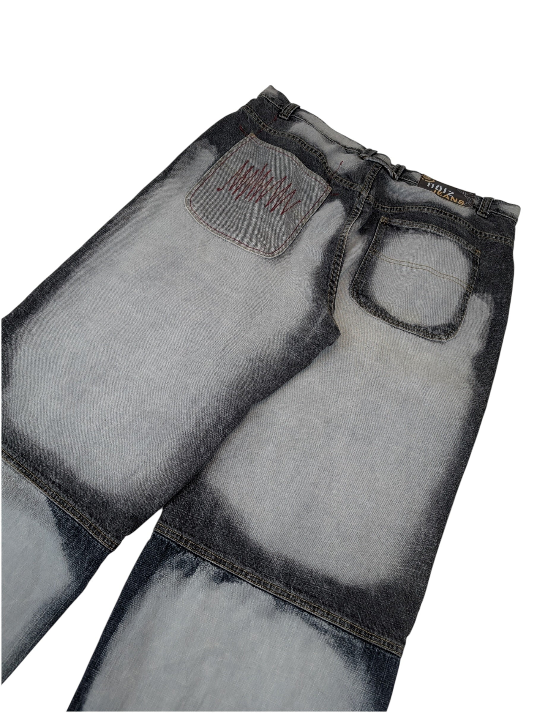 Vintage Spodnie Baggy Szerokie Faded Noiz Jeans Jeansy hip-hop rap y2k