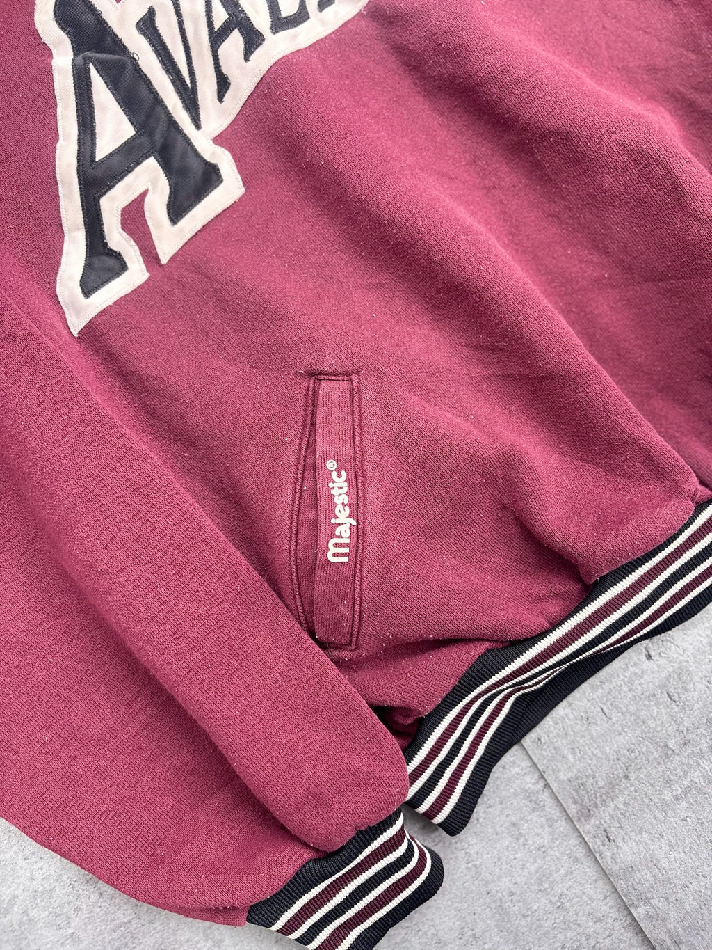 Rare 90s Made in USA Colorado Avalanche NHL Hockey 1/4 Zip Up Sweatshirt