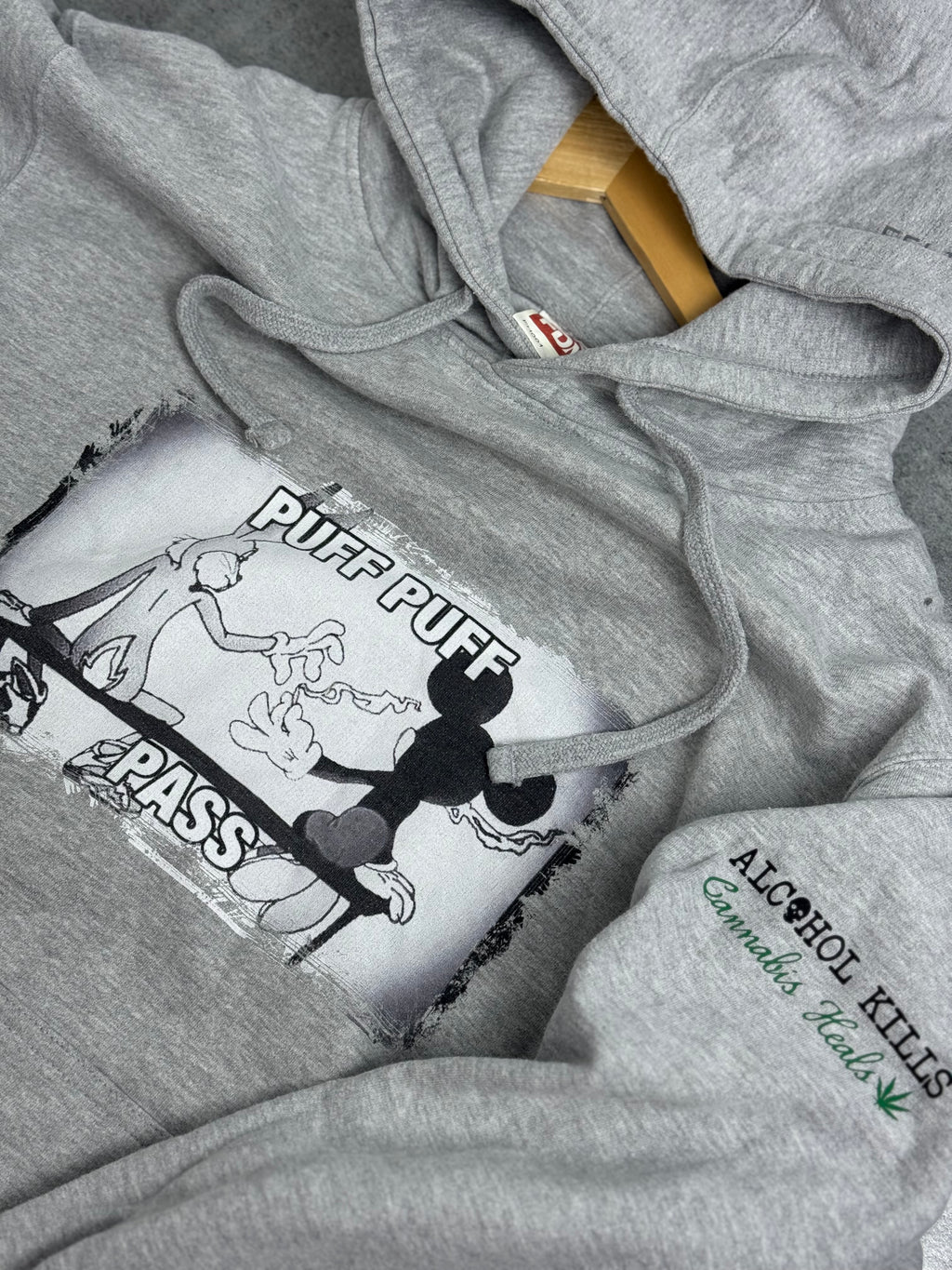 Bluza 420 Ganja Hip Hop Marihuana Śmieszna Humor Rap z kapturem skater