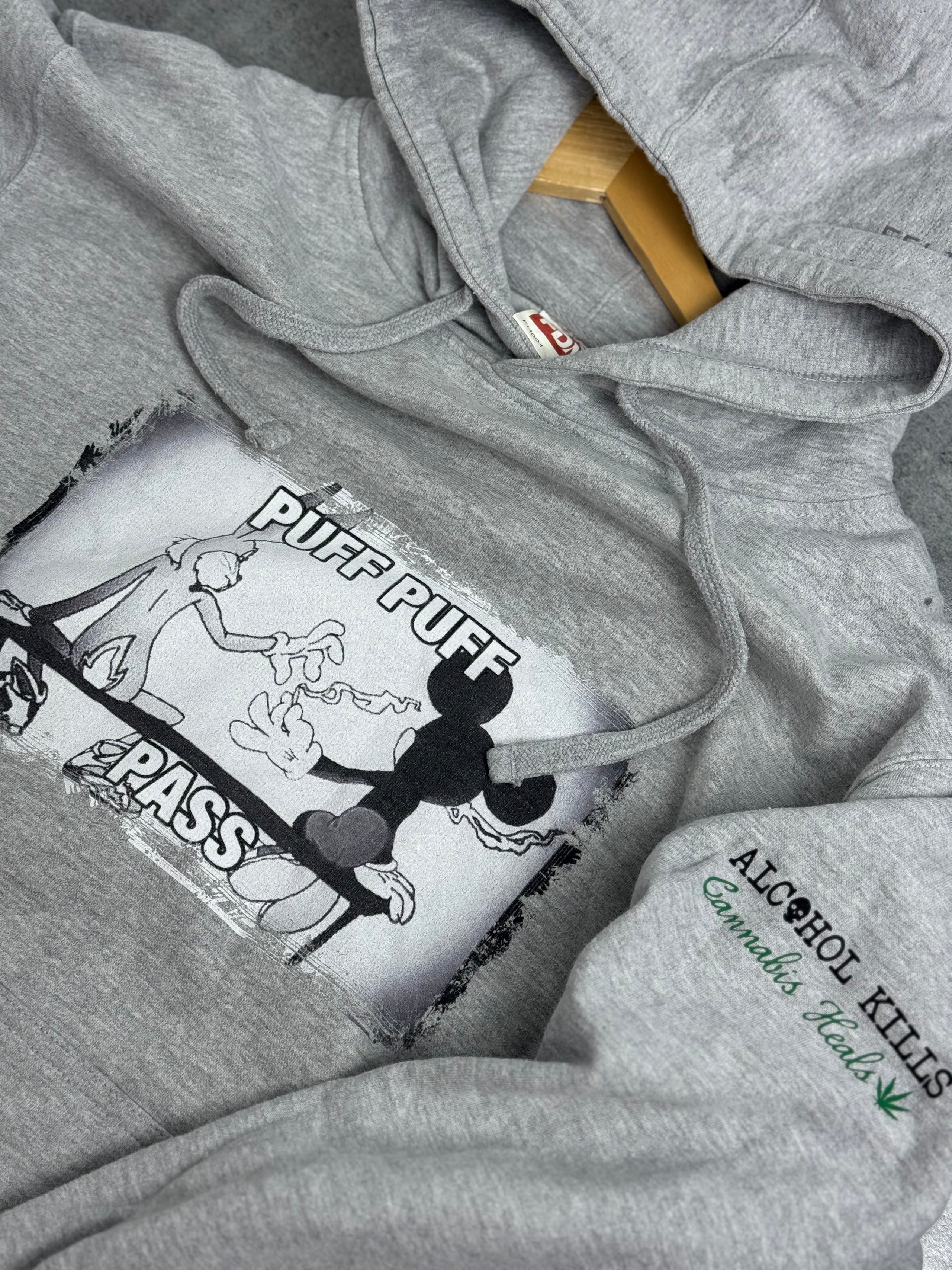 Bluza 420 Ganja Hip Hop Marihuana Śmieszna Humor Rap z kapturem skater