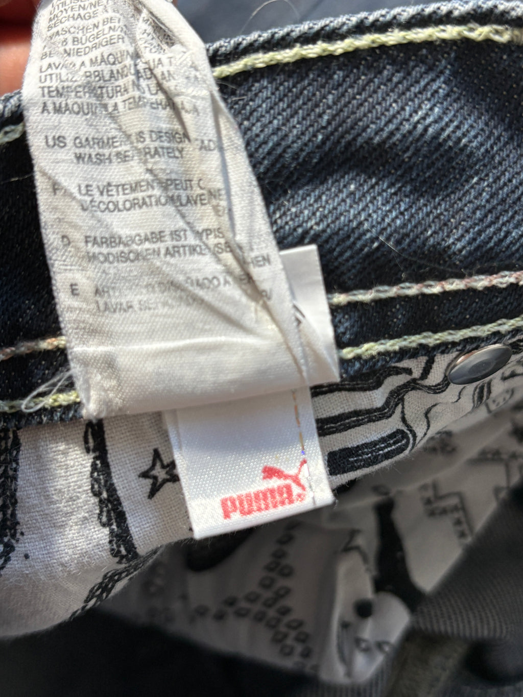 2000s evisu x puma jeans y2k skinny