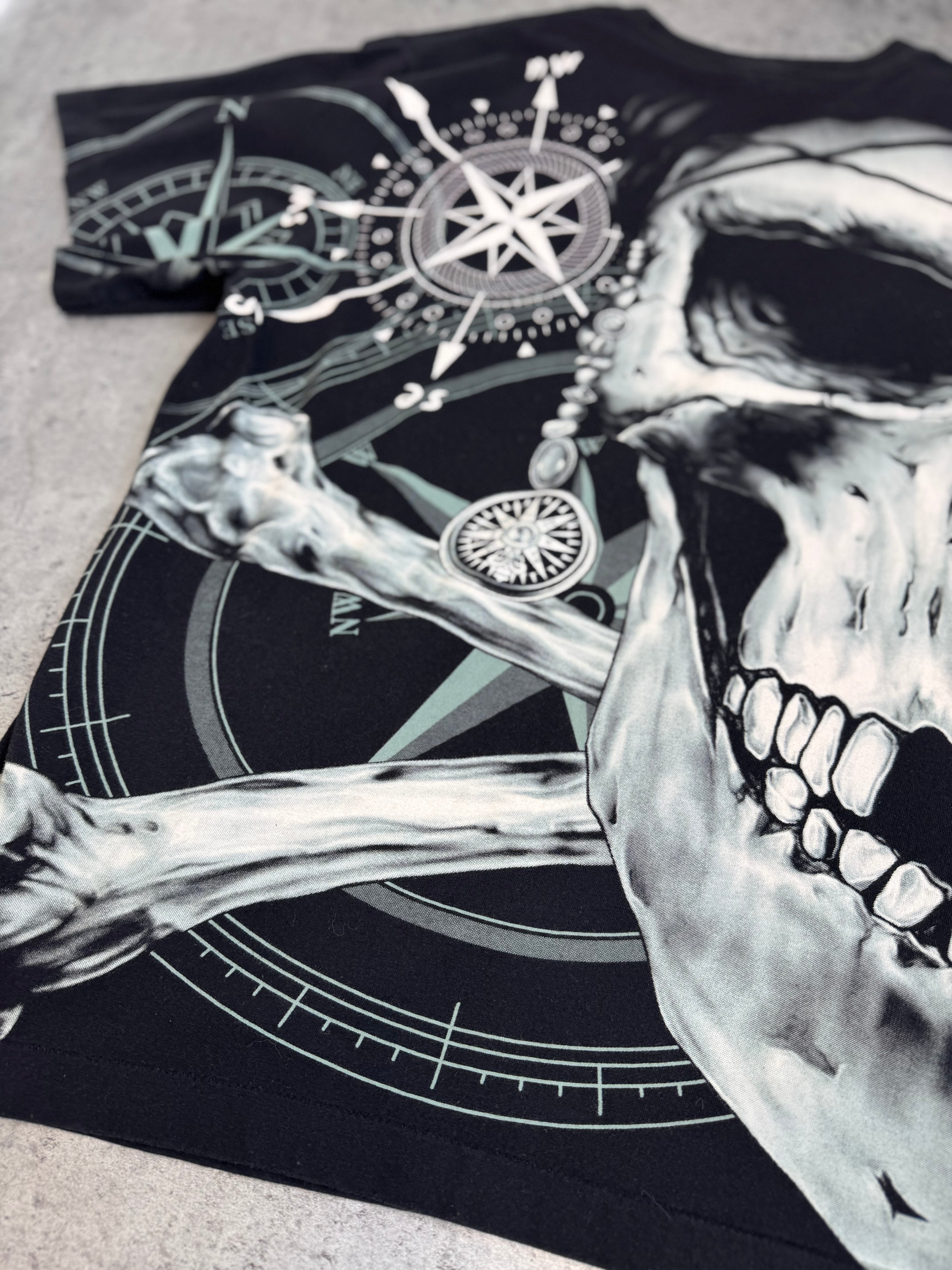 Single stiched vintage AOP koszulka skull grunge southpole czacha