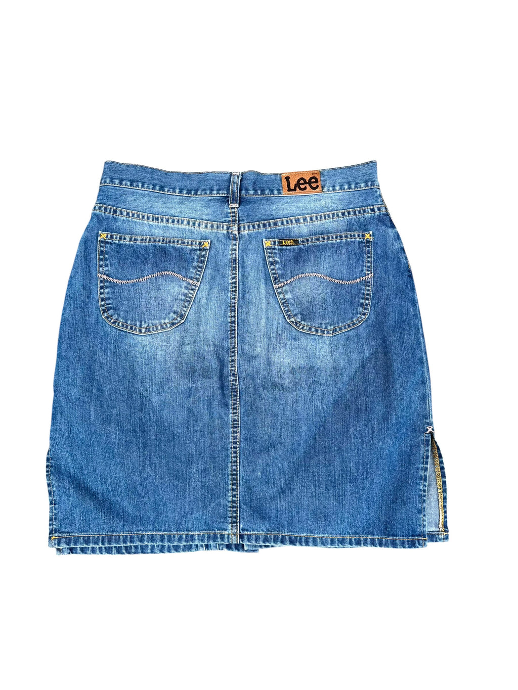 Lee Vintage 90s rozpinana spódnica jeansowa dżinsowa Mini Sexy