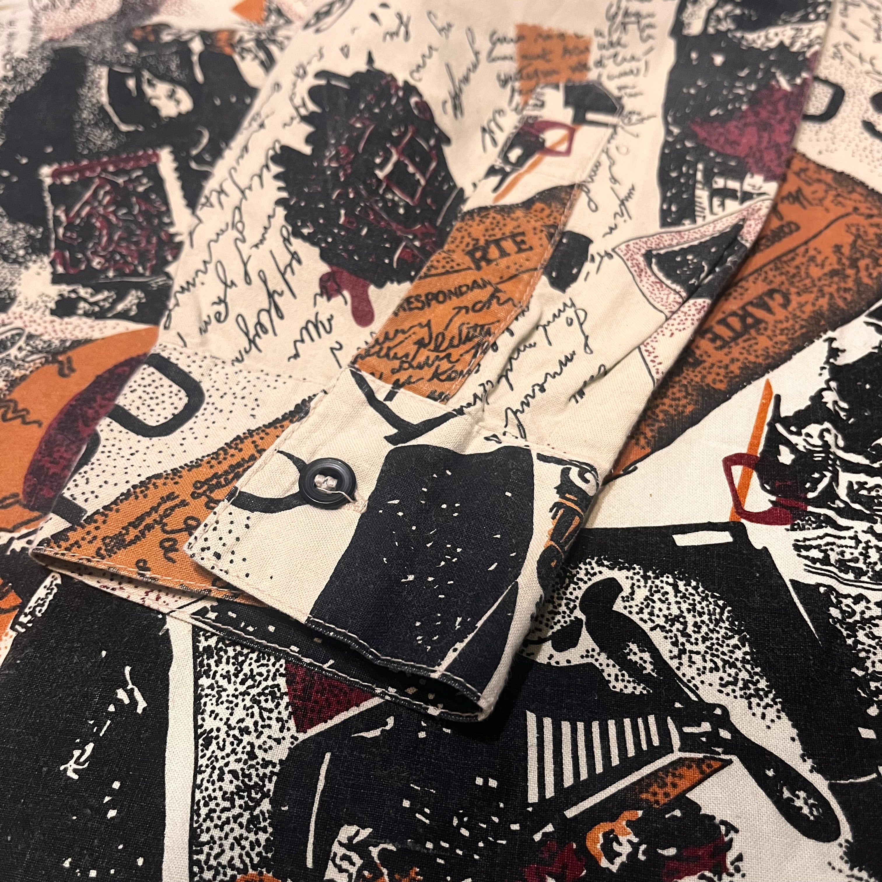 Vintage shirt magazine letter print 1990s retro style