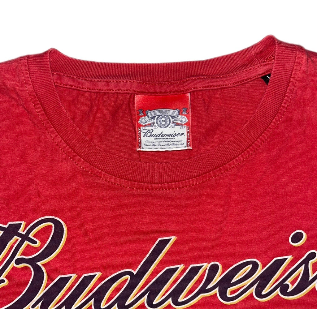 T-shirt Budweiser Big Print King Of Beers Vintage Oldschool Rock and Roll style