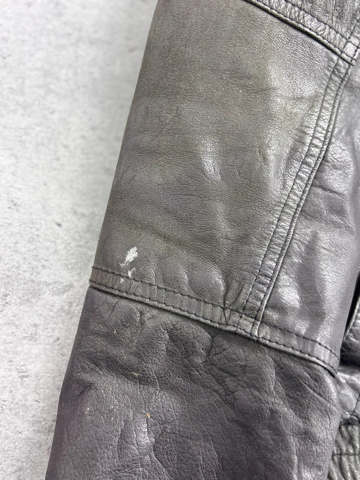90s Leather Bomber Jacket Flight Skórzana Kurtka Naturalna Rozpinana