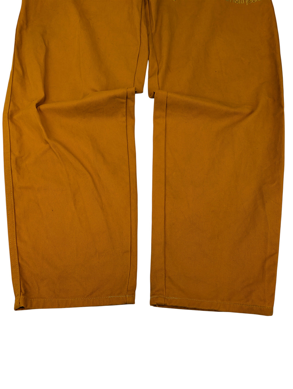 Karl Kani big logo 90s pomarańczowe spodnie jeansowe jeansy retro 00s y2k
