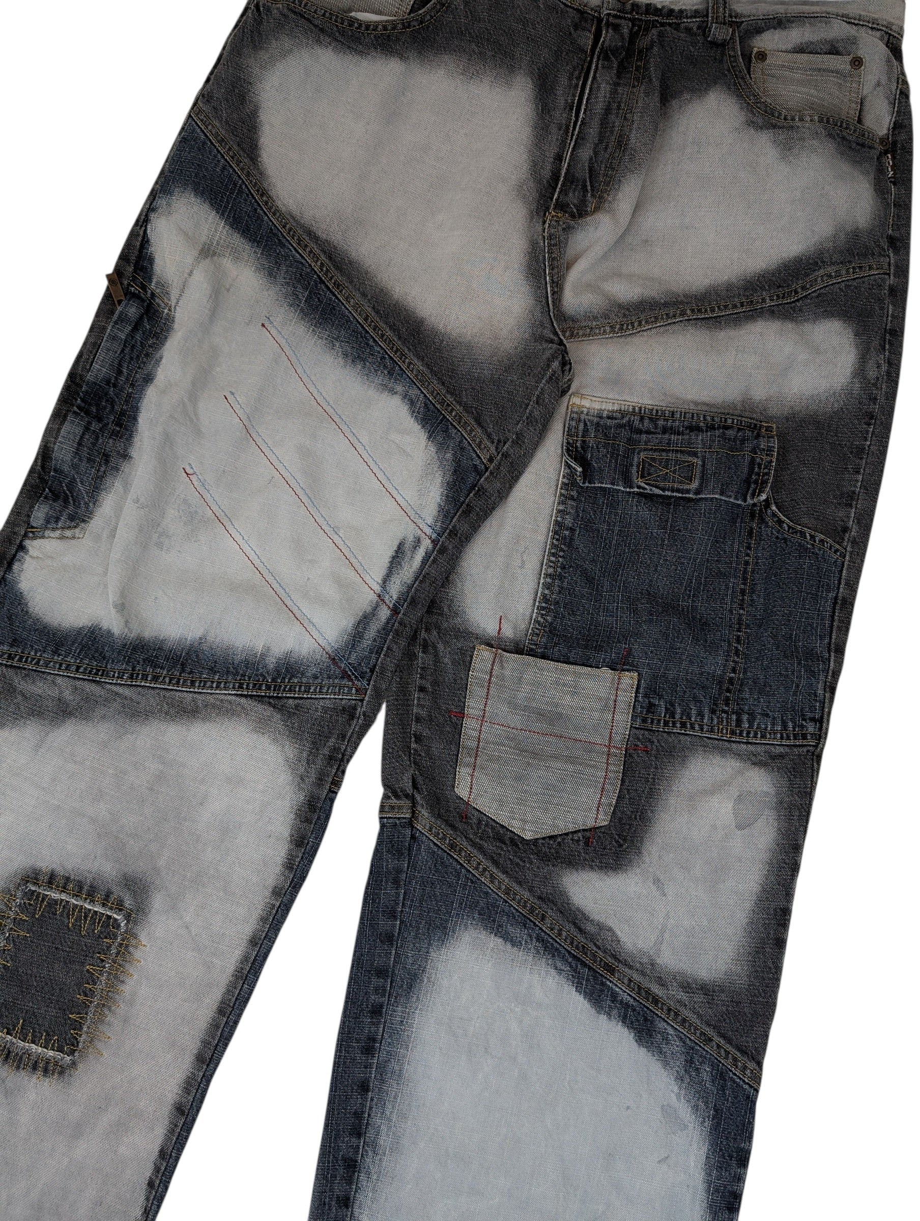Vintage Spodnie Baggy Szerokie Faded Noiz Jeans Jeansy hip-hop rap y2k
