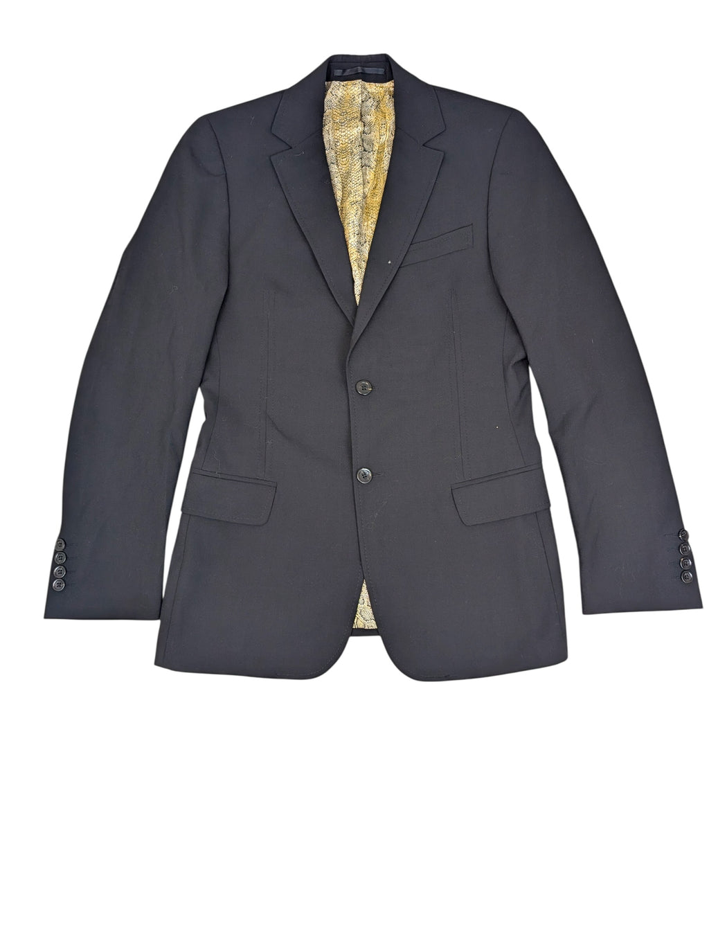 Just Cavalli Roberto Marynarka Wełniana wełniana podszewka snake lining żakiet