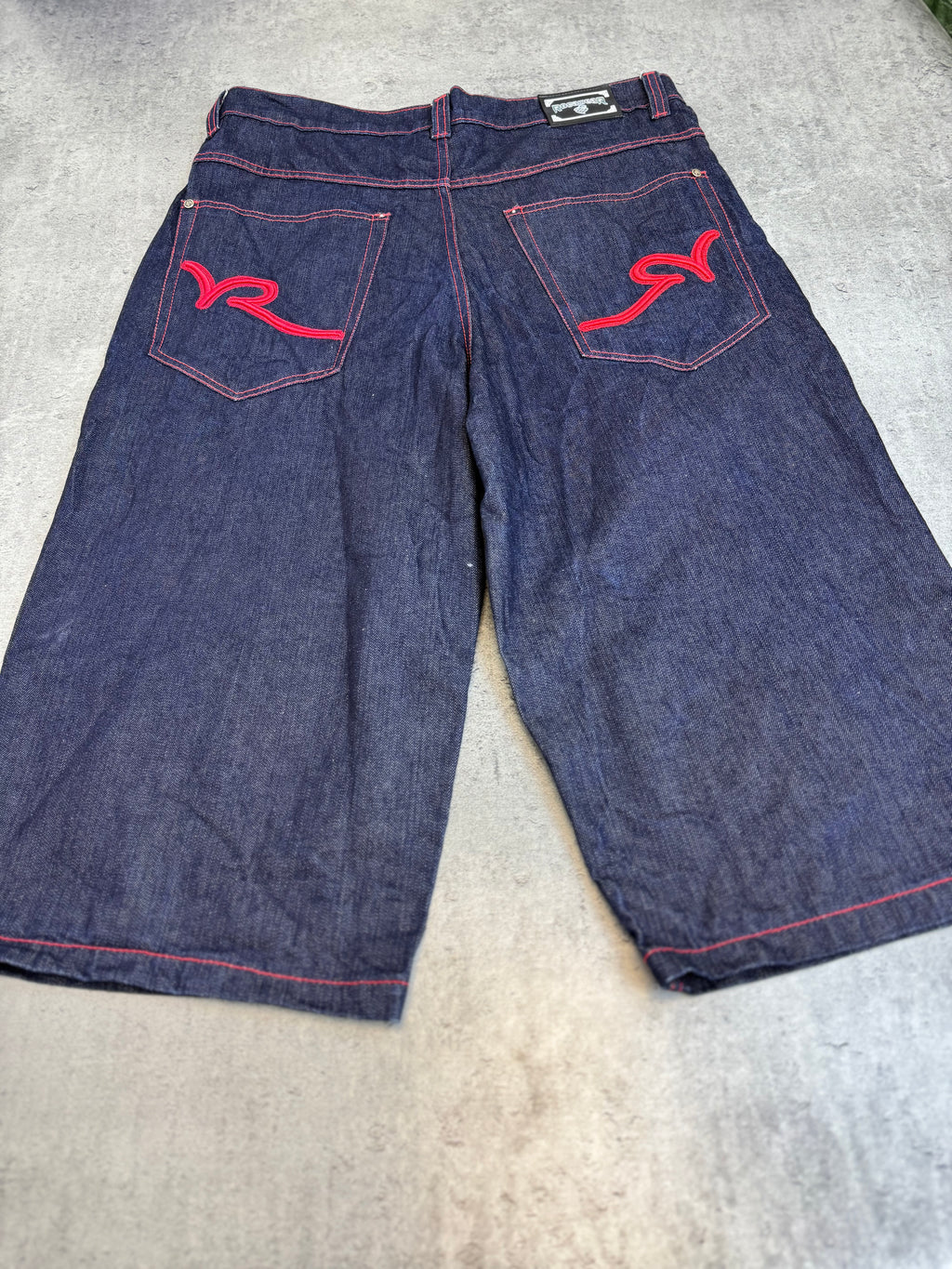 Rocawear vintage y2k baggy jorts szerokie spodenki jeansowe denim