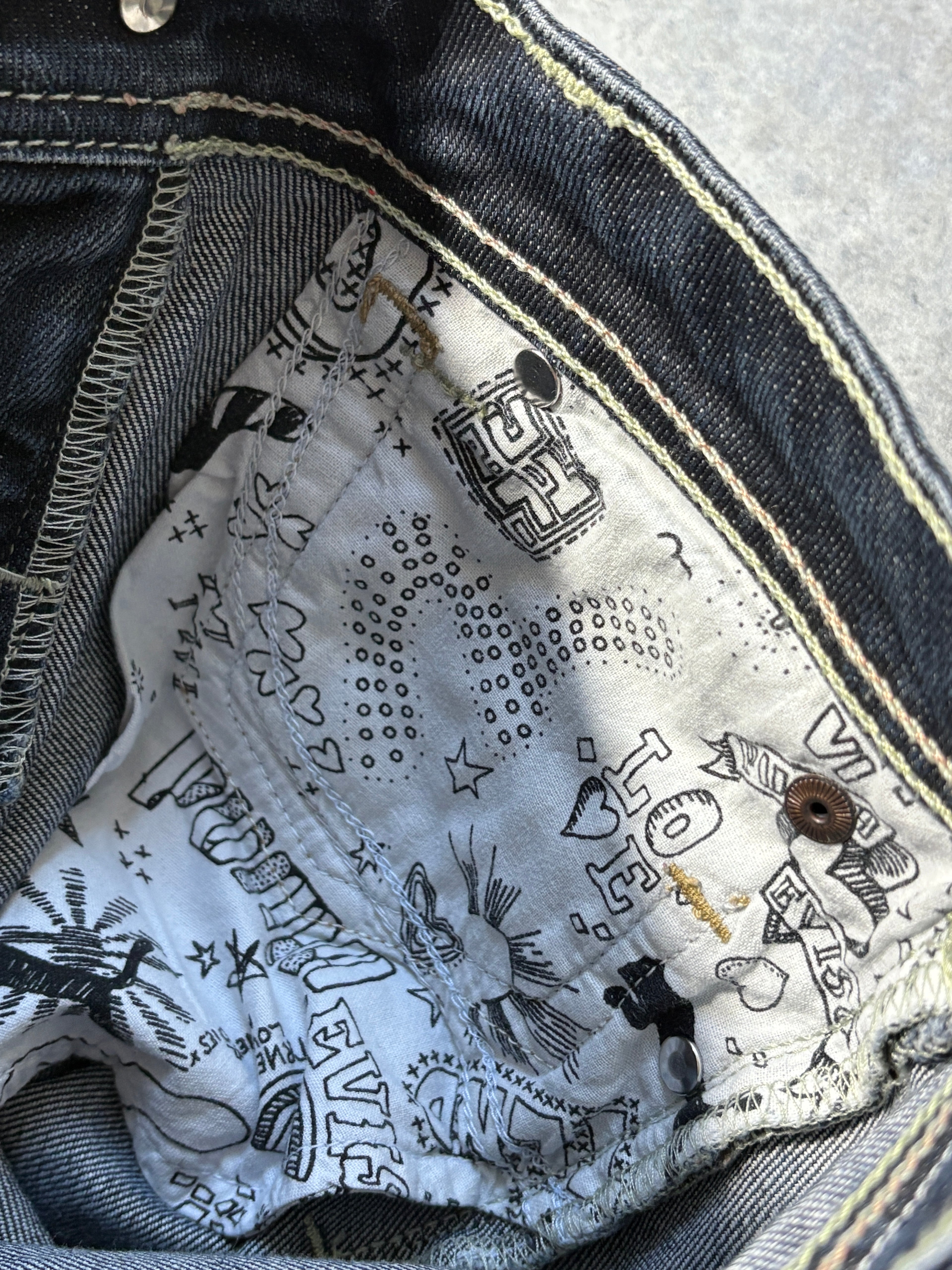 2000s evisu x puma jeans y2k skinny