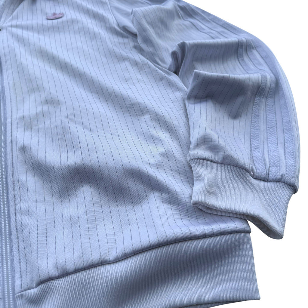 Adidas 2008 White Stripped Tracksuit Jacket bluza dresowa vintage y2k rozpinana