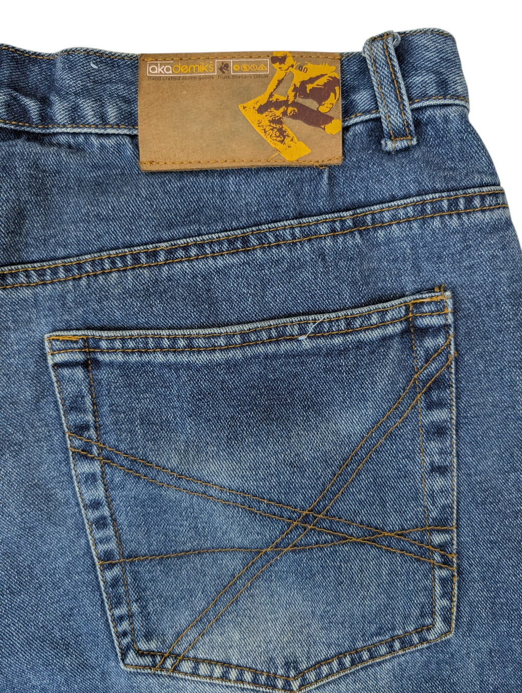 Akademiks y2k vintage baggy skater spodnie jeansy jeansowe patchwork