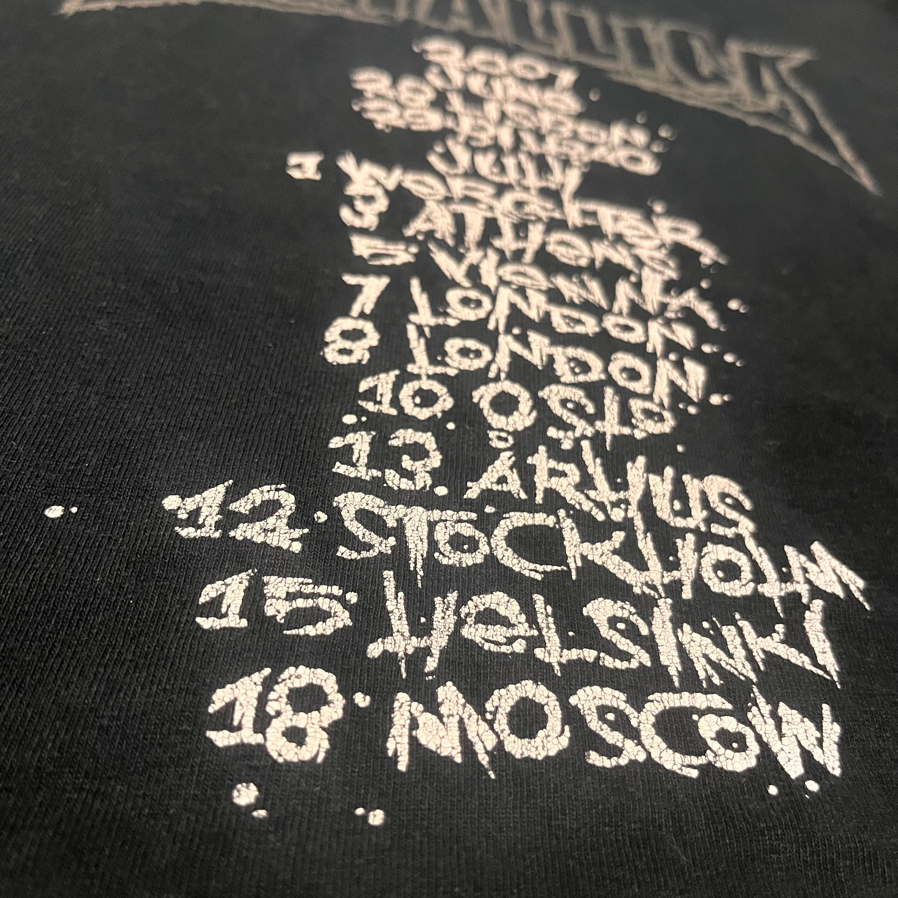 T-shirt z trasy koncertowej Metallica 2007 Gildan Sick of the studio band merch tee