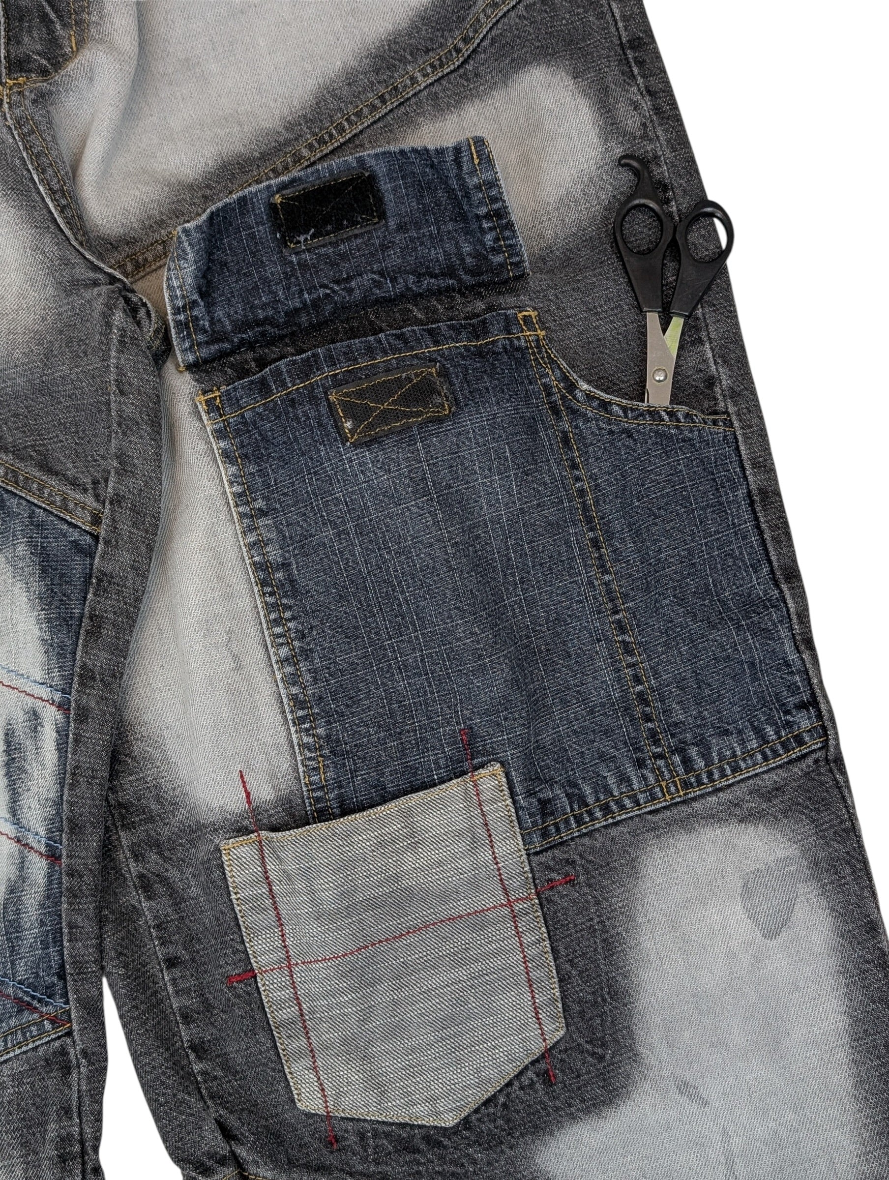 Vintage Spodnie Baggy Szerokie Faded Noiz Jeans Jeansy hip-hop rap y2k