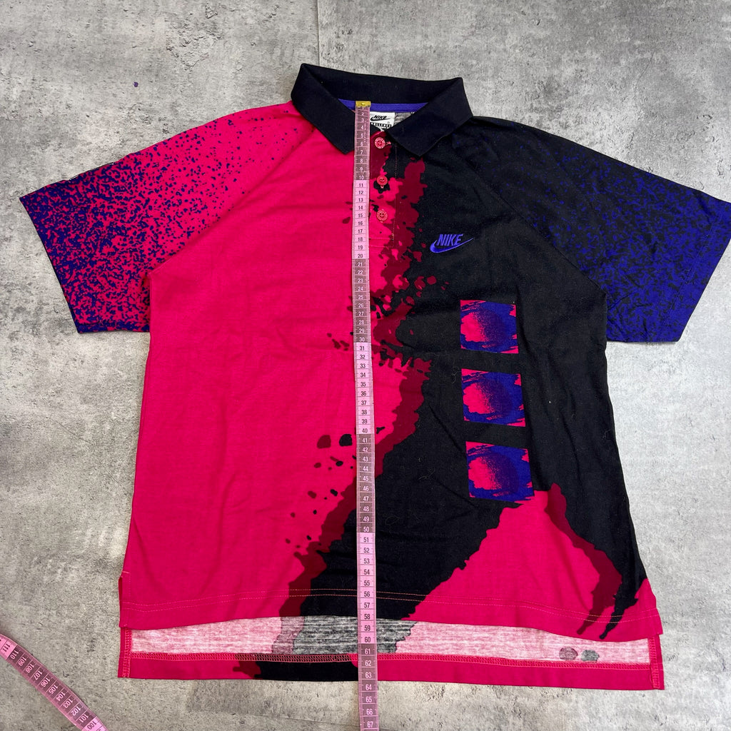 Andre Agassi Court Challenge Vintage 90s Nike Polo Shirt Lava