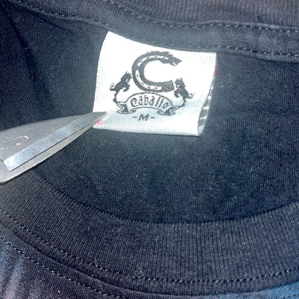 Overprint Geisha Fantasy Tattoo t-shirt Caballo dwustronna koszulka early 2000s