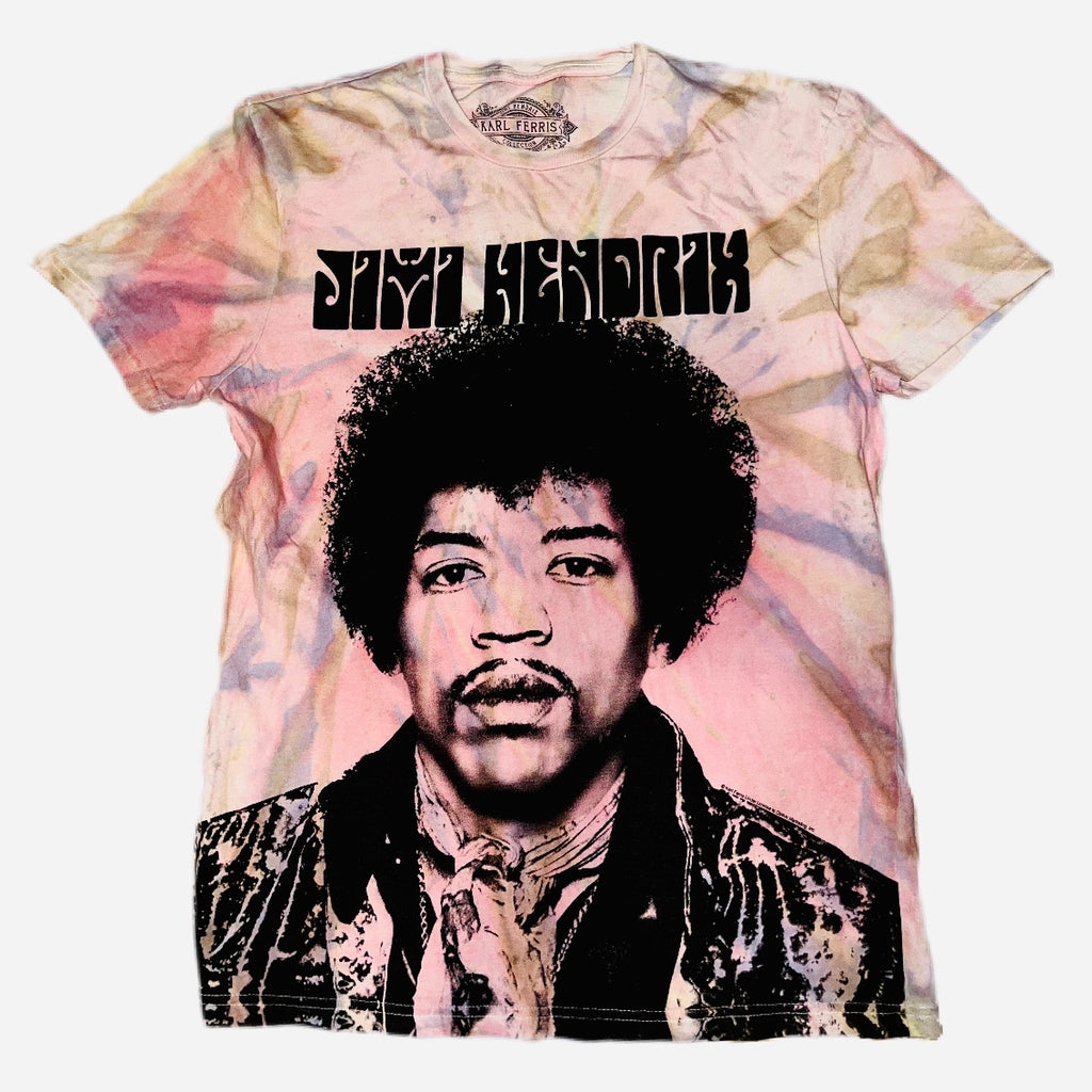 Tie Dye Jimi Hendrix Psychedelic Rock T-shirt Hippie Karl Ferris koszulka koncertowa Band Tee Big Print