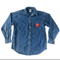 Warner Bros DC Superman jeans shirt 1999 1990s koszula jeansowa comics science-fiction Sci-Fi
