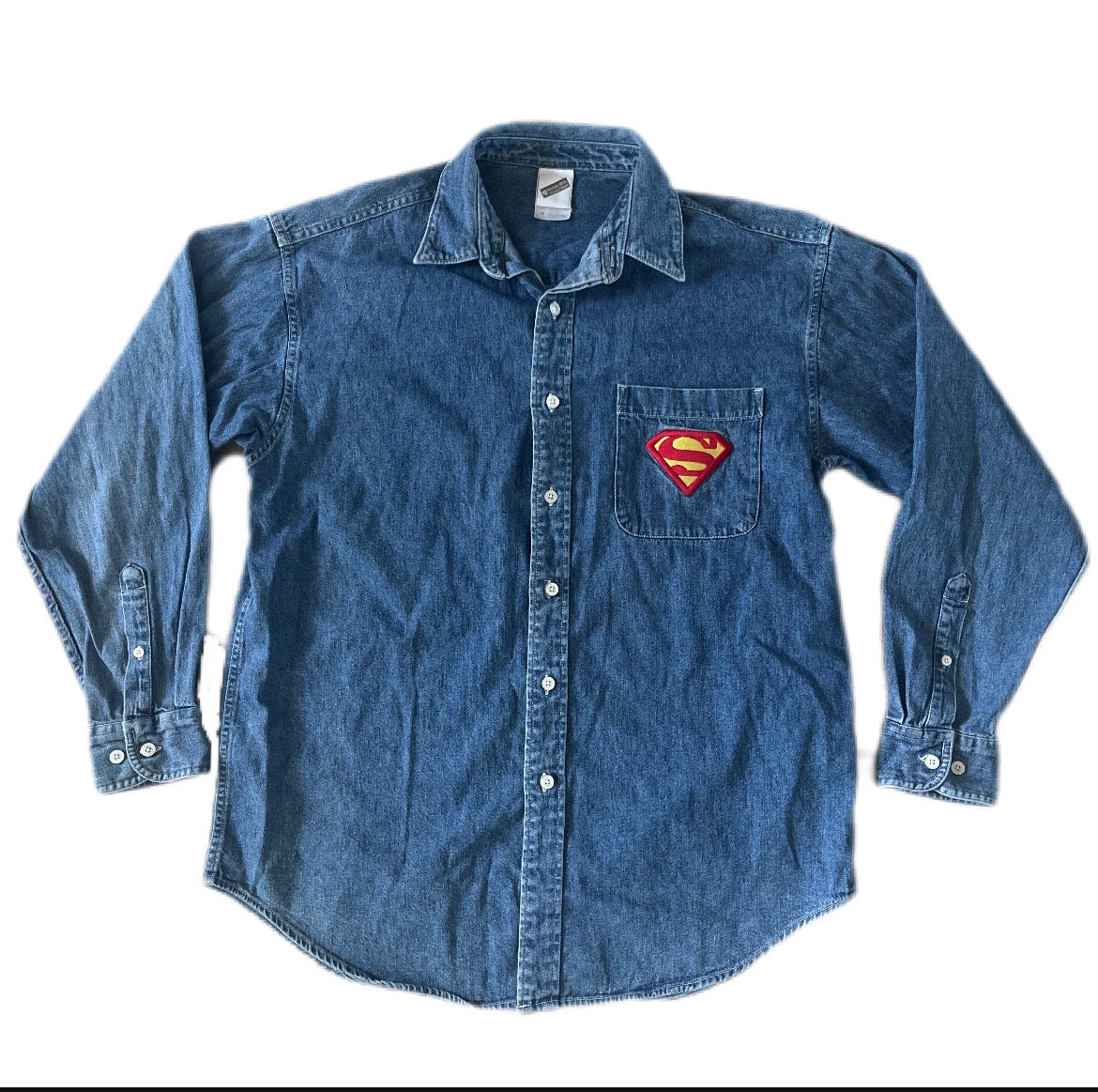 Warner Bros DC Superman jeans shirt 1999 1990s koszula jeansowa comics science-fiction Sci-Fi