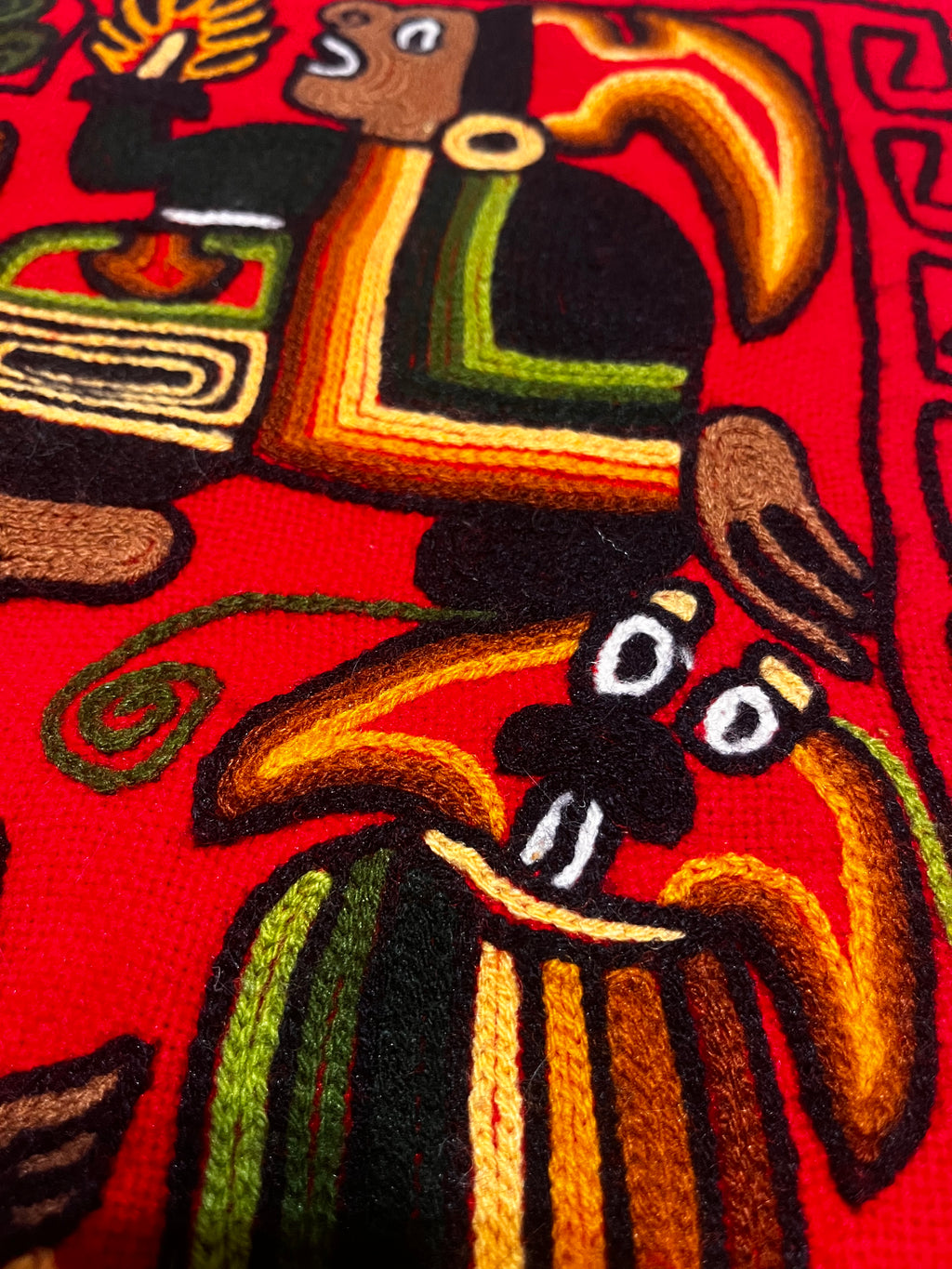 Andyjski handmade wełniany kilim/tekstylium z Peru