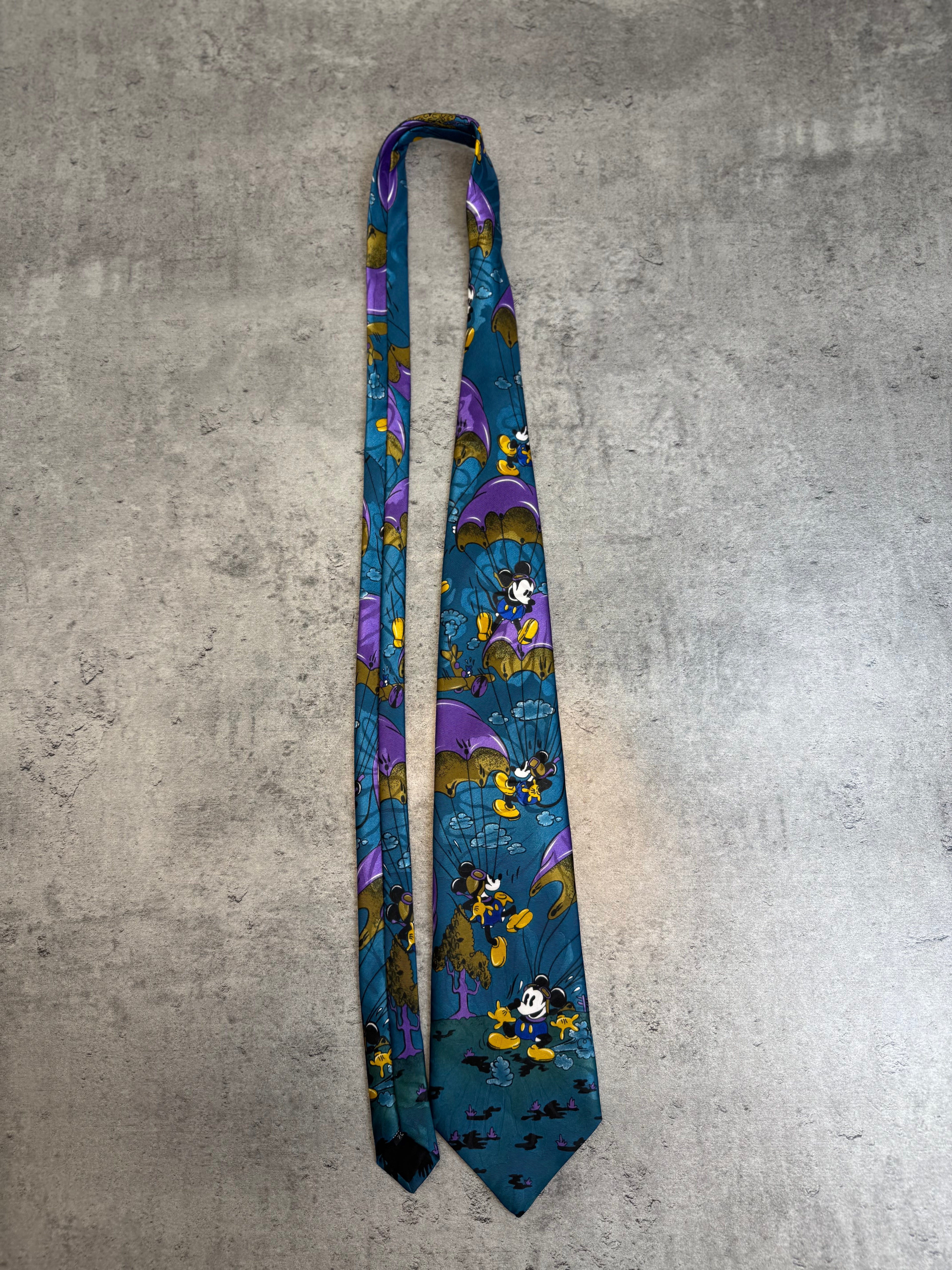 Vintage 90s Myszka Miki Mickey Mouse Krawat Tie Elegant Cartoon Fairy true vintage