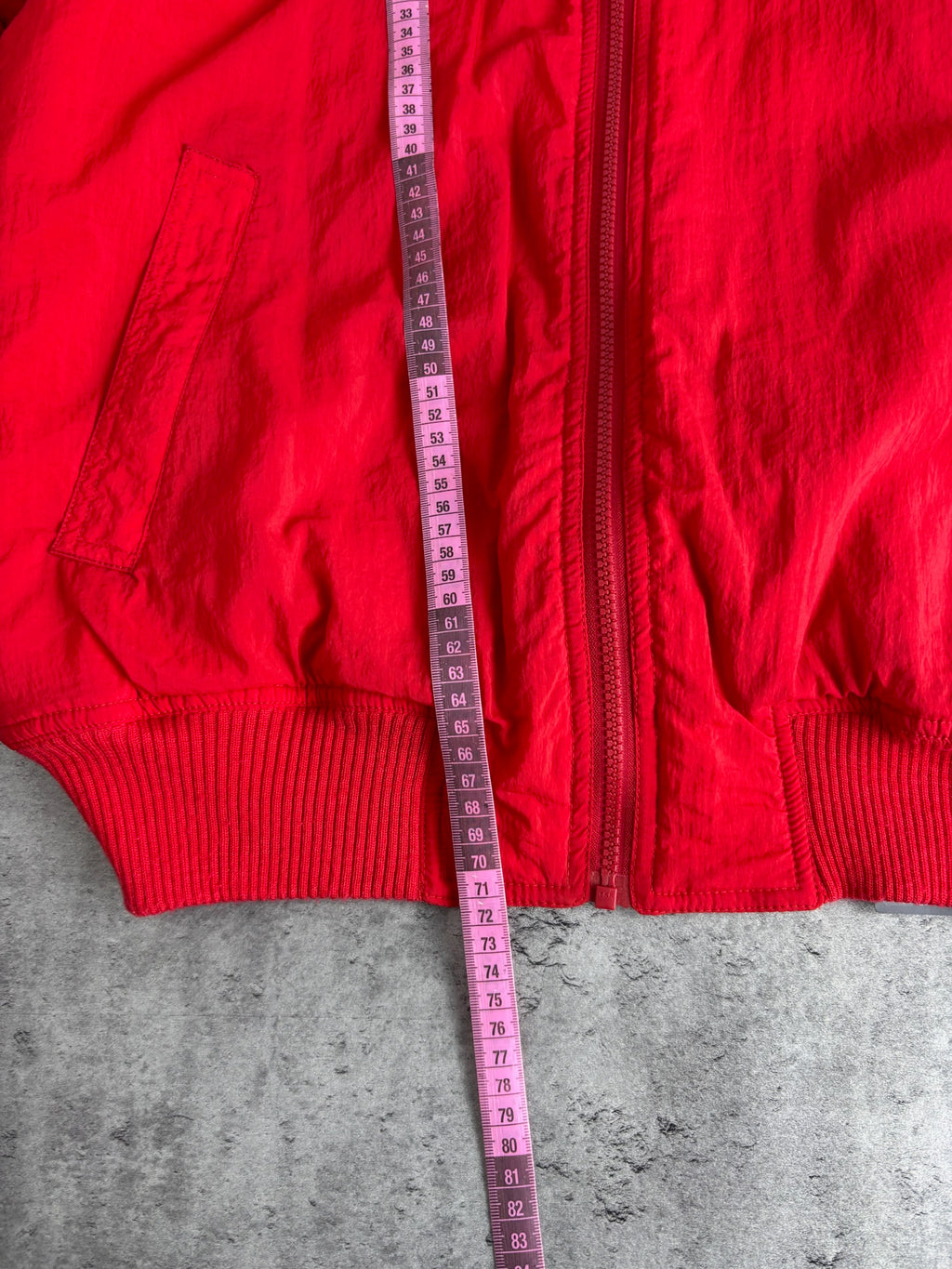 Adidas 80s Quilted Vintage Jacket All Red