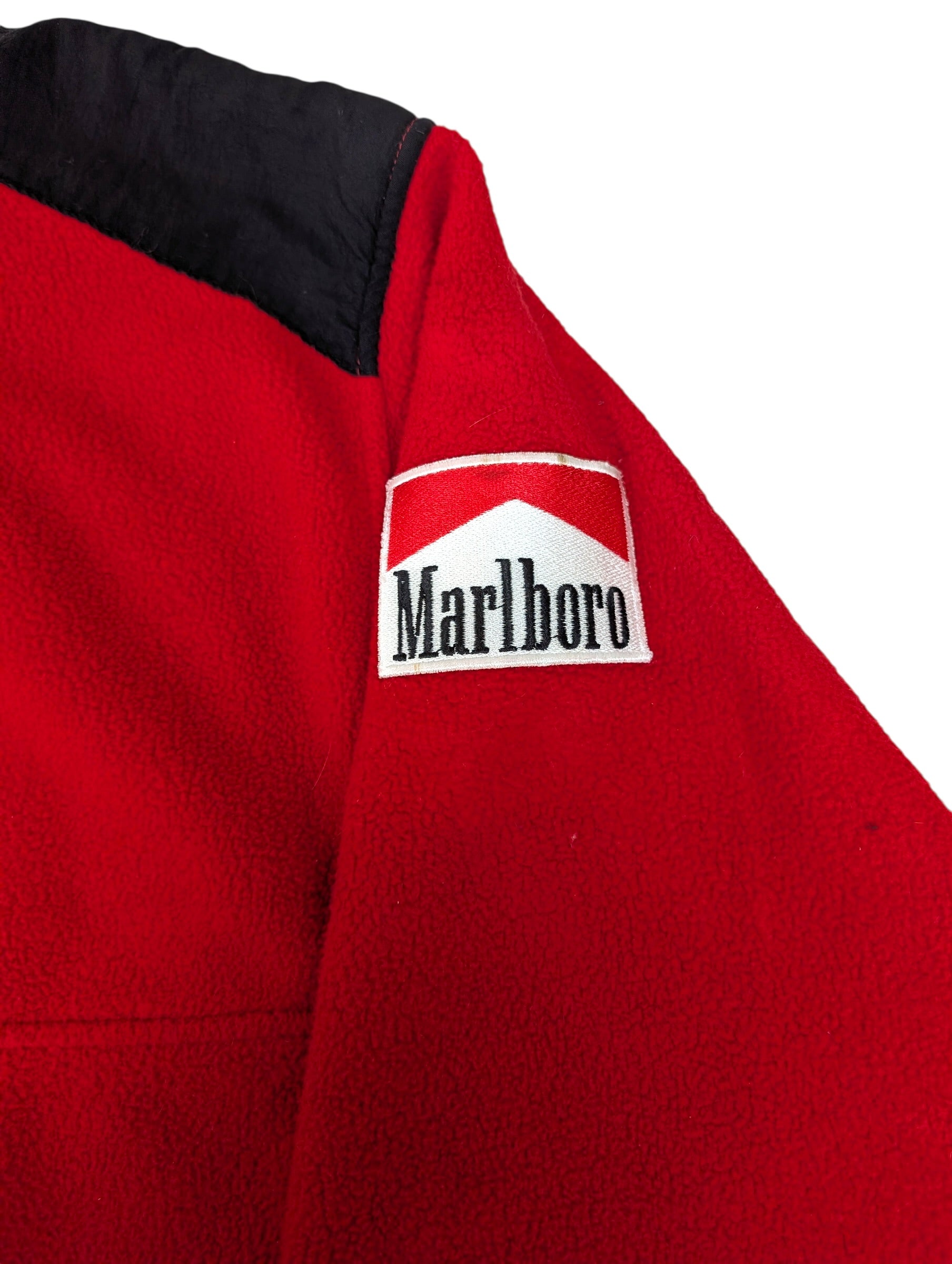 Marlboro Cigarettes Merch 90s Polar Klasyczny Vintage Pullover Na Guziki oldschool outdoors