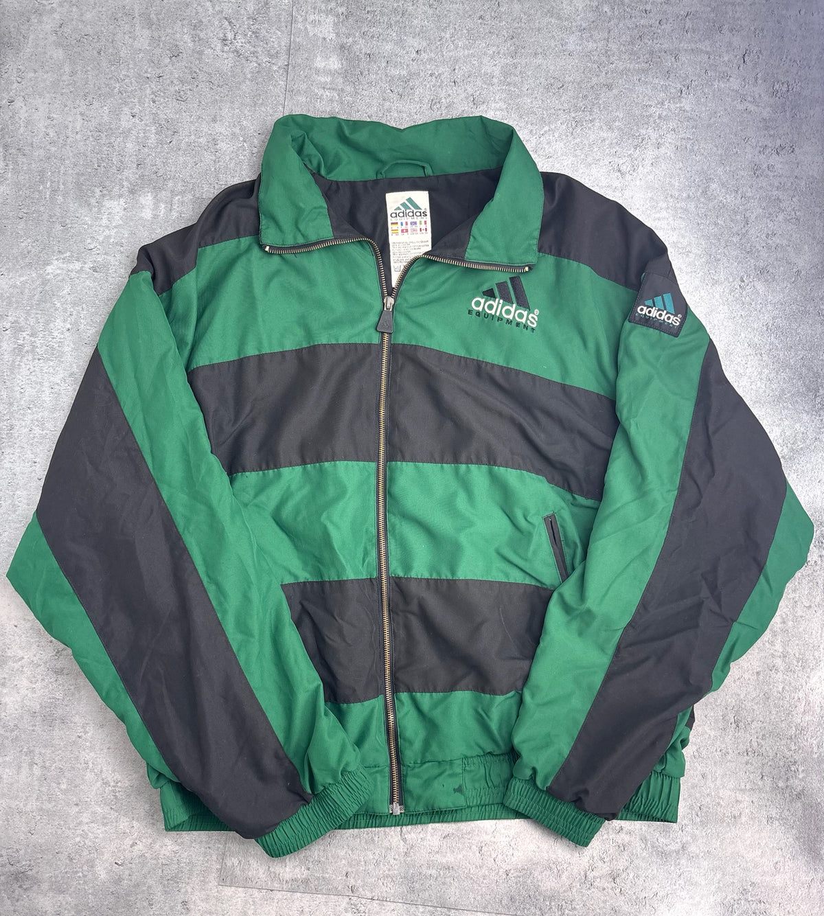 Adidas EQT Equipment 90s Vintage Striped ZIP Up Windbreaker Tracksuit Jacket
