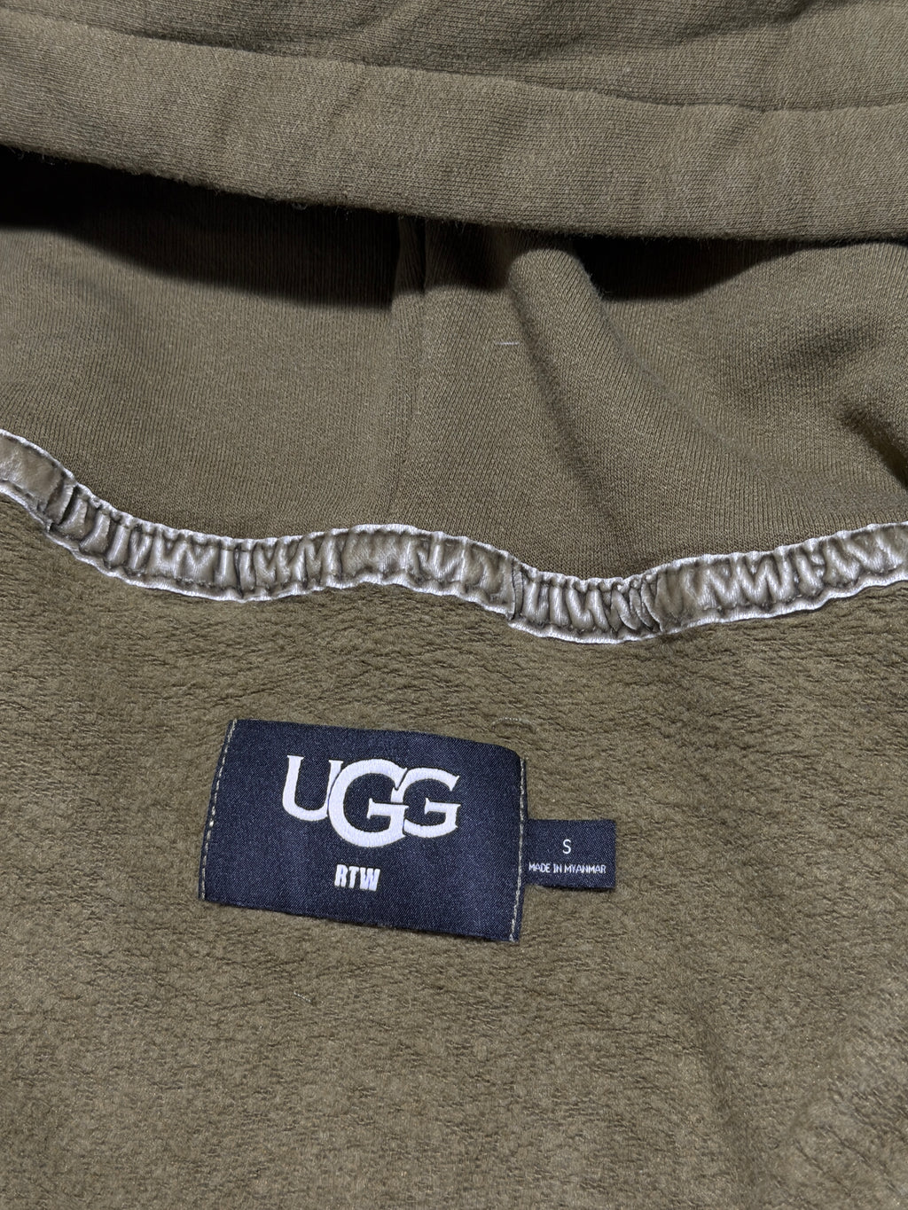 UGG oversize zip hoodie bluza z kapturem rozpinana