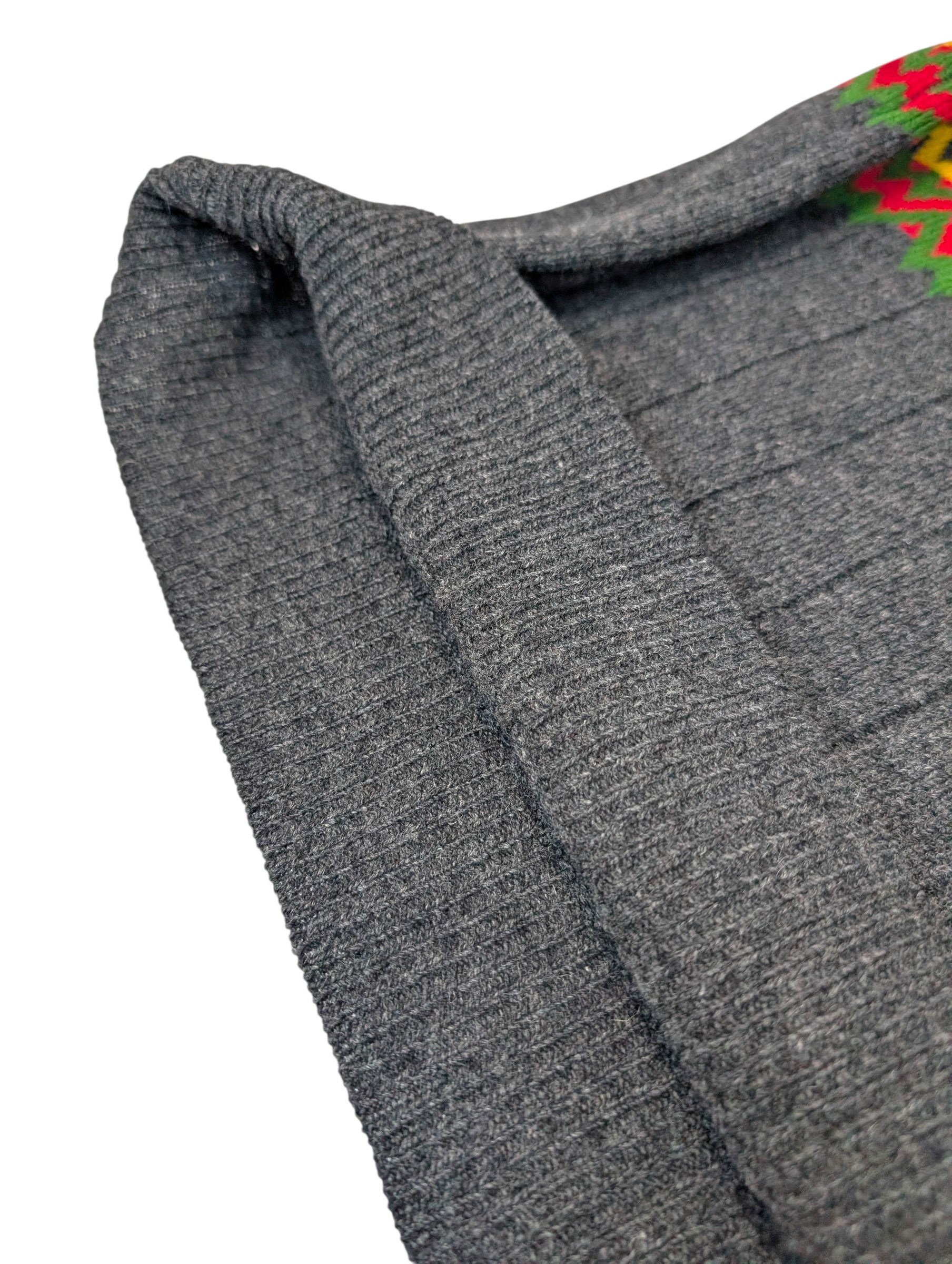 90s wełniany sweter we wzory geometryczne native skandynawski