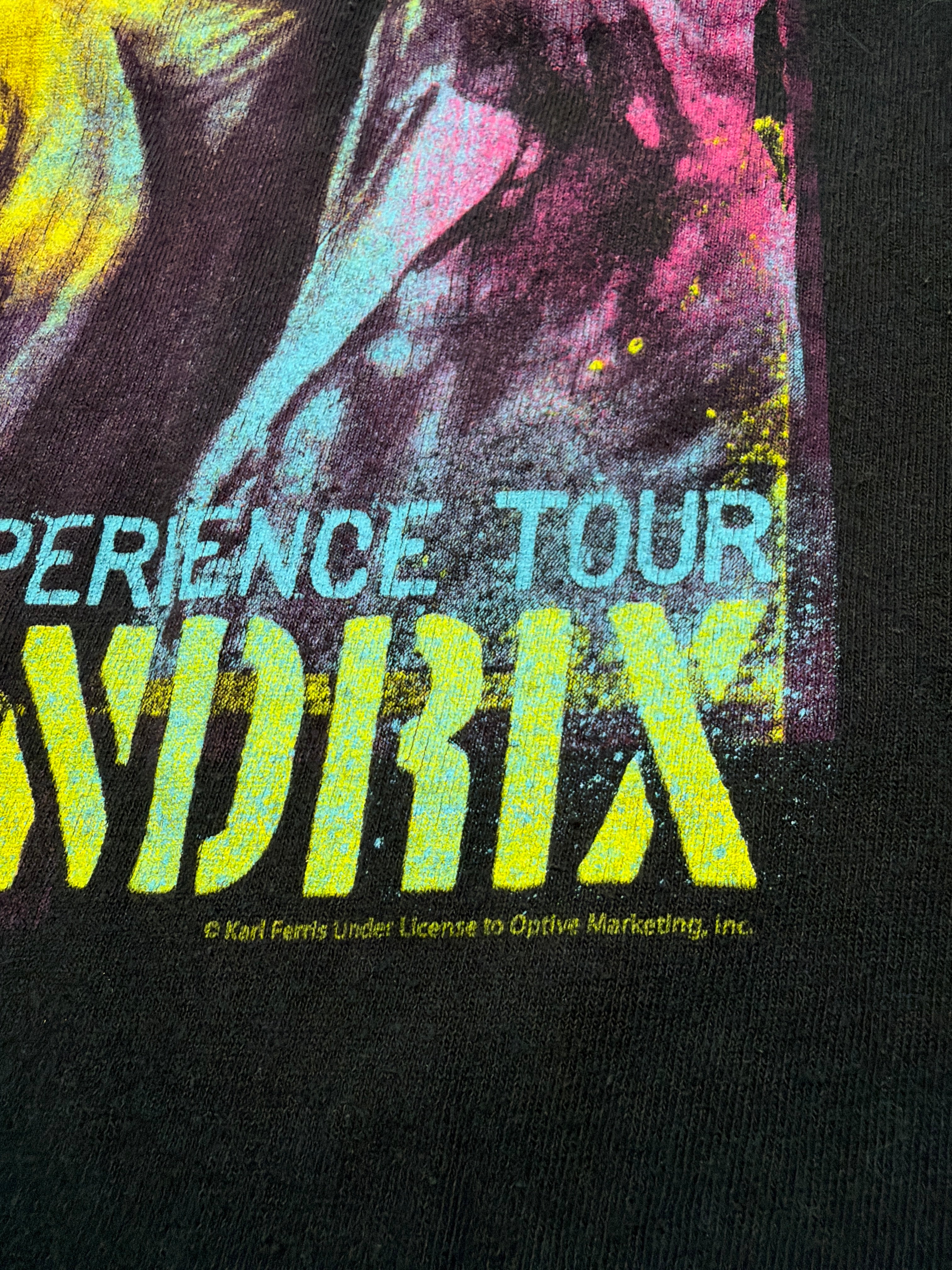 Vintage Jimi Herndrix merch t-shirt fifth sun Karl Ferris Psychedelic Photography Experience Tour