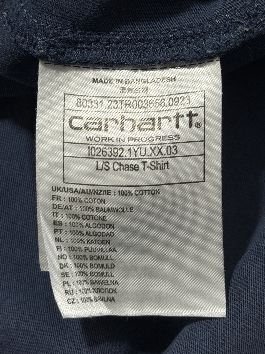 Carhartt longsleeve sweatshirt navy crewneck