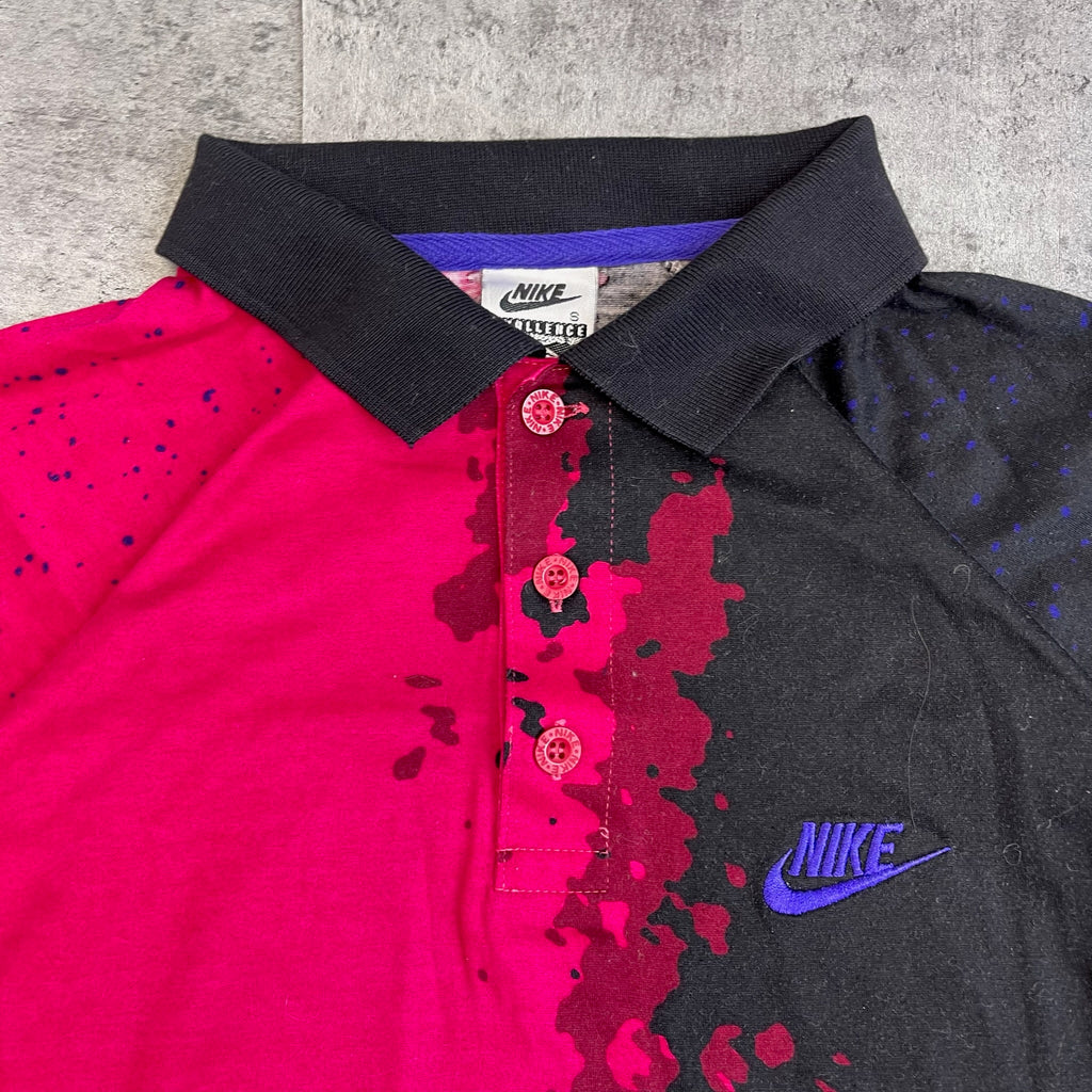 Andre Agassi Court Challenge Vintage 90s Nike Polo Shirt Lava