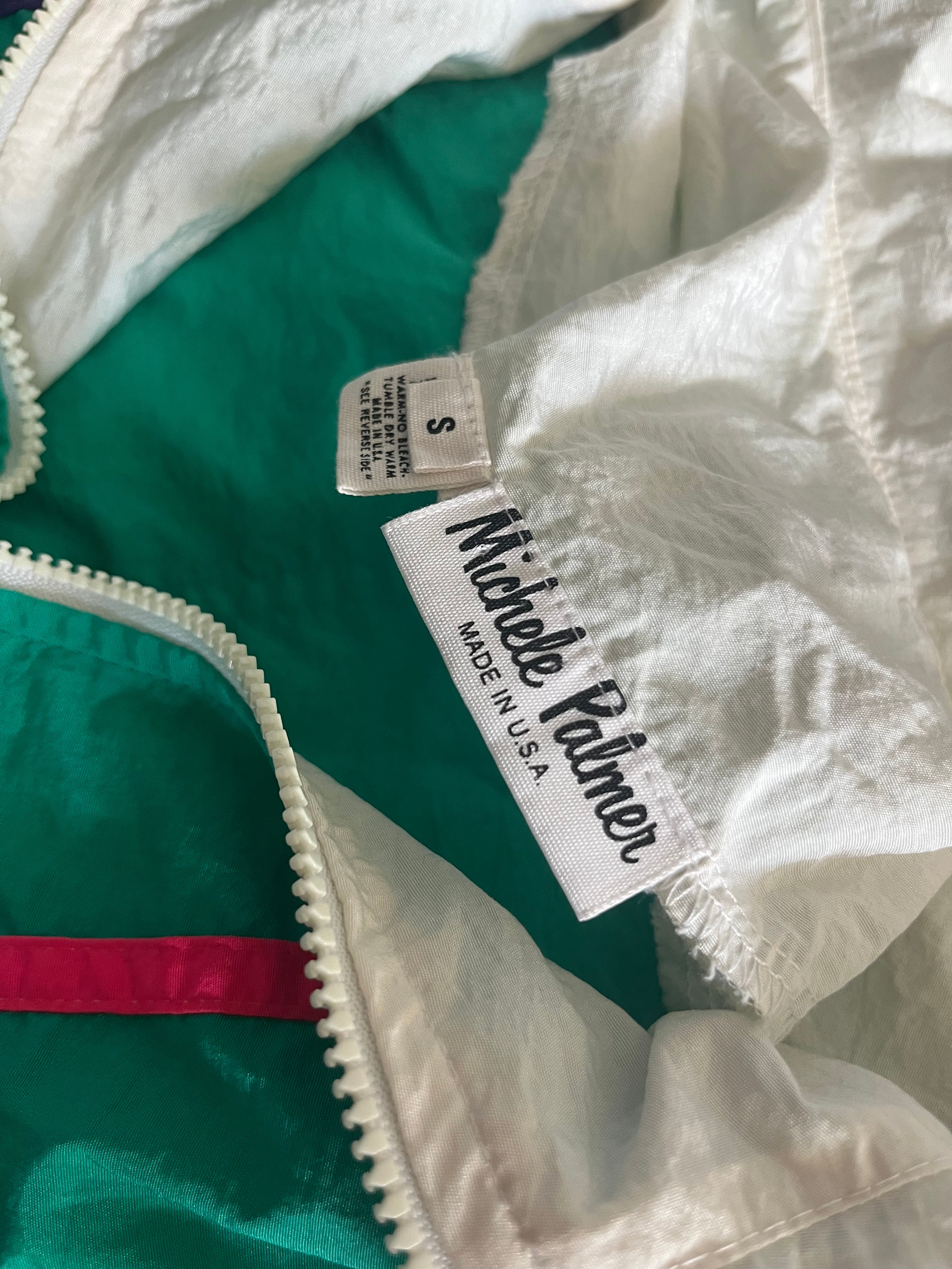 Vintage Tracksuit 1990s Windbreaker kurtka ortalionowa retro szelest PRL Pewex rave wear