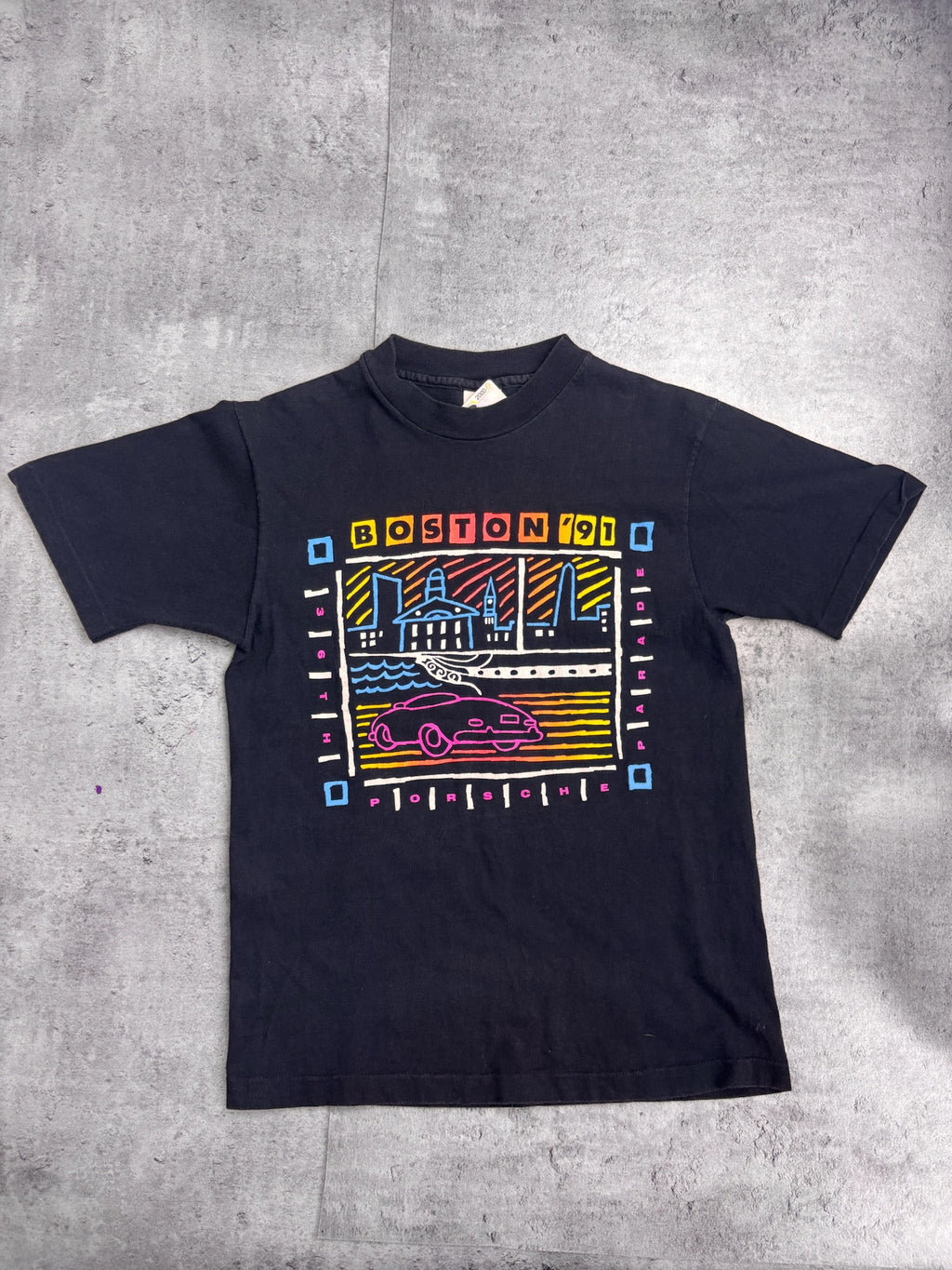 Boston 1991 36th Porsche Parade Graphic Tee Shirt Single Stitch Vintage Made in USA