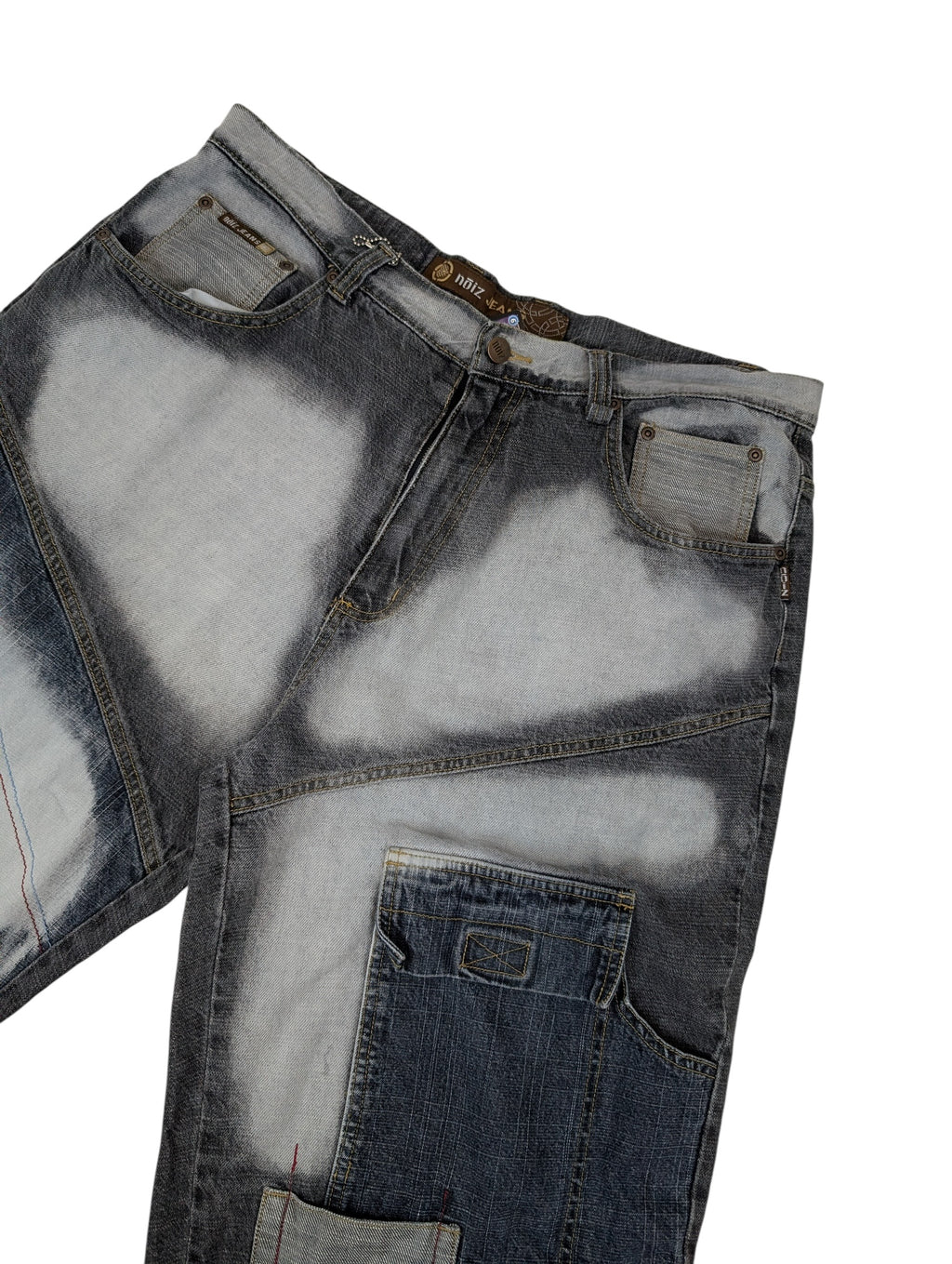 Vintage Spodnie Baggy Szerokie Faded Noiz Jeans Jeansy hip-hop rap y2k