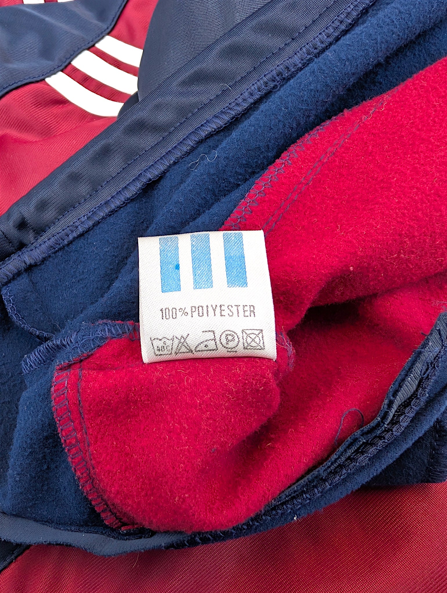 Adidas 90s vintage bluza z kapturem w paski retro oldschool 2000s oversize 2XL