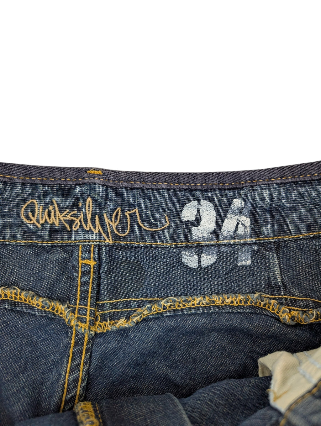Quiksilver 90s 2000s Vintage Baggy Ciemne Jeansy spodnie jeansowe