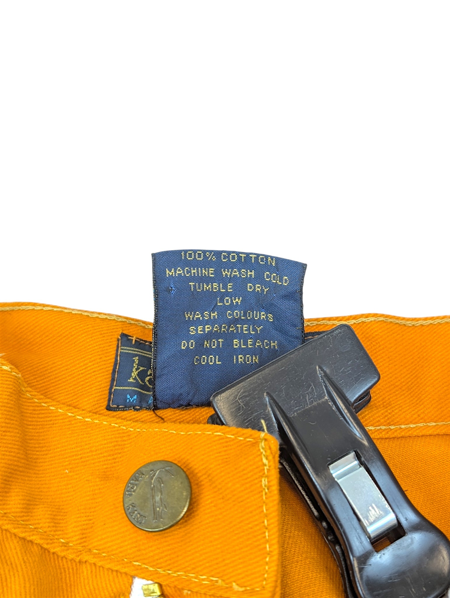 Karl Kani big logo 90s pomarańczowe spodnie jeansowe jeansy retro 00s y2k